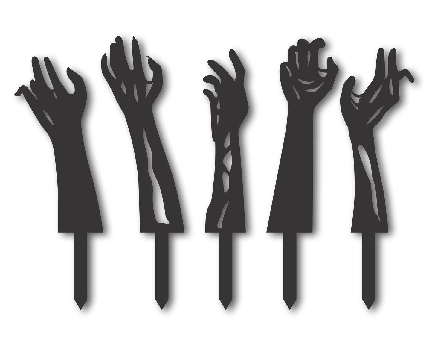 Metal Zombie Hands Garden Stakes | 20+ Color Options