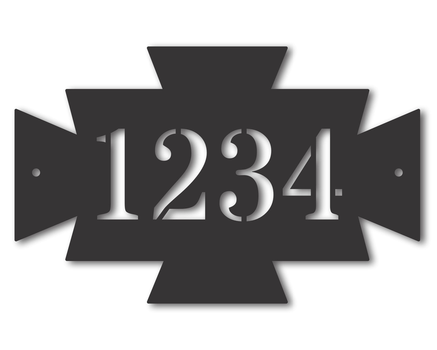 Custom Metal Western House Numbers Stencil Wall Art | Indoor Outdoor | Up to 46" | 20+ Color Options