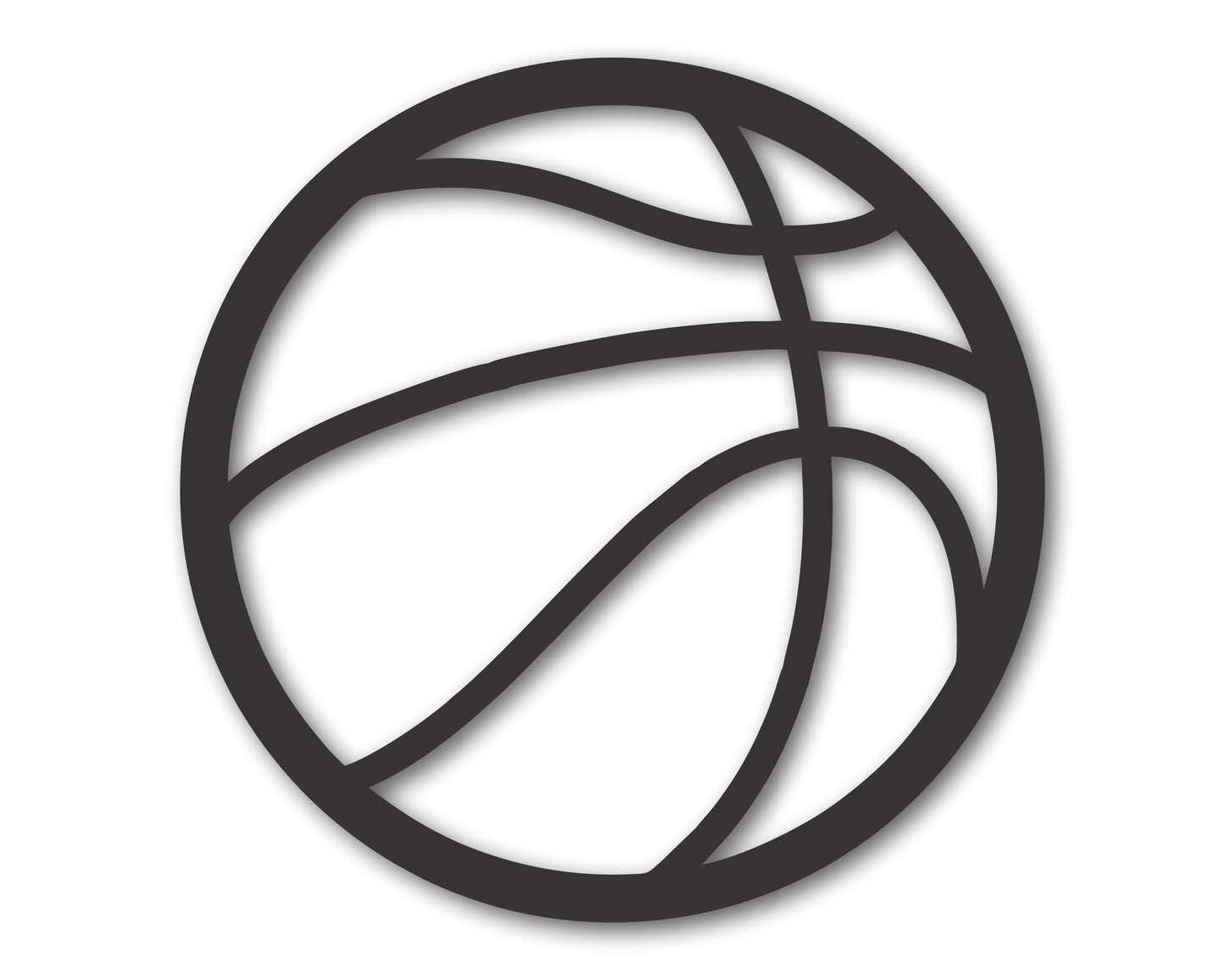 Custom Metal Basketball Wall Art | Indoor Outdoor | Up to 46" | 20+ Color Options