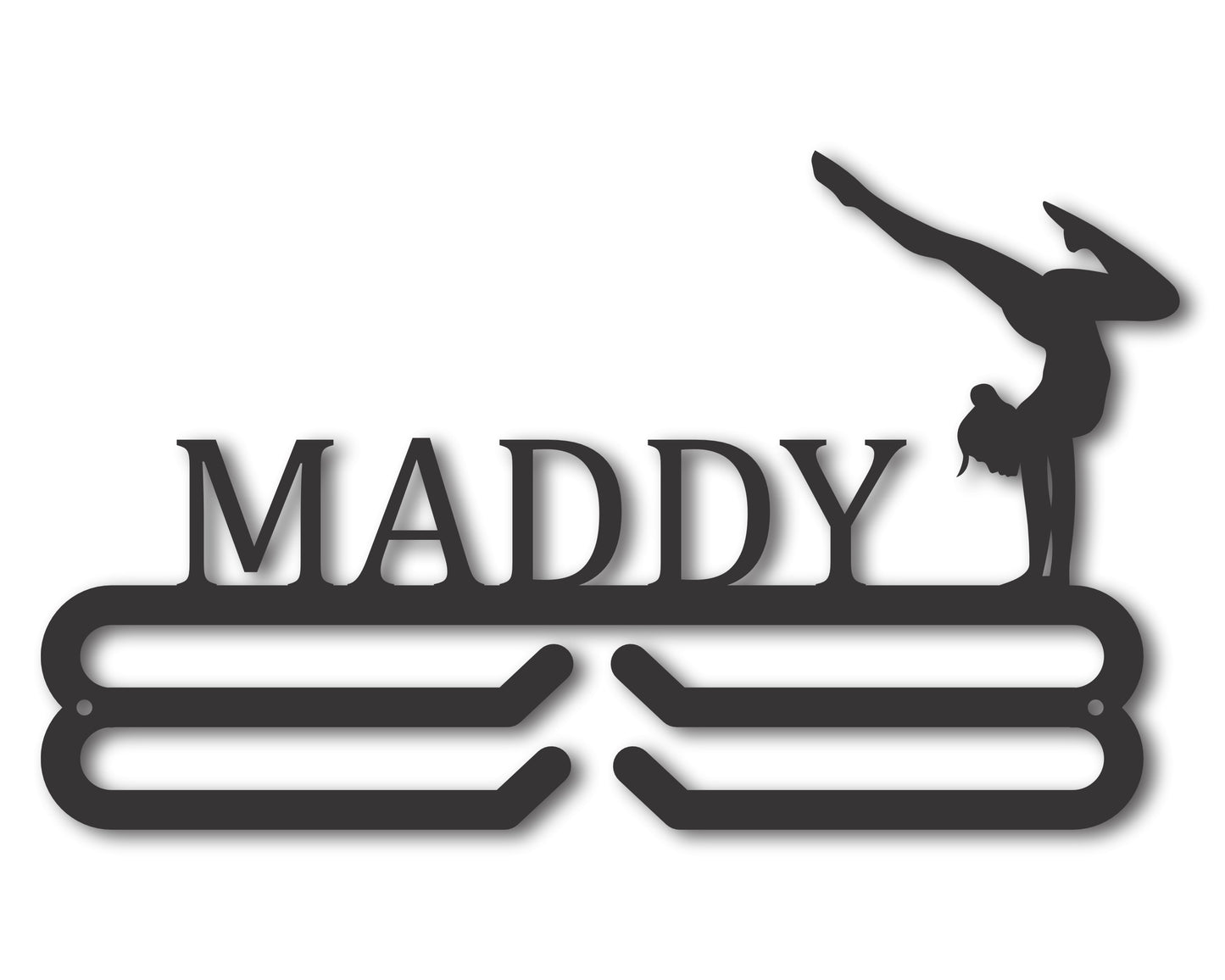 Custom Metal Gymnastics Medal Hanger Metal Wall Art | Indoor Outdoor | Up to 46" | 20+ Color Options