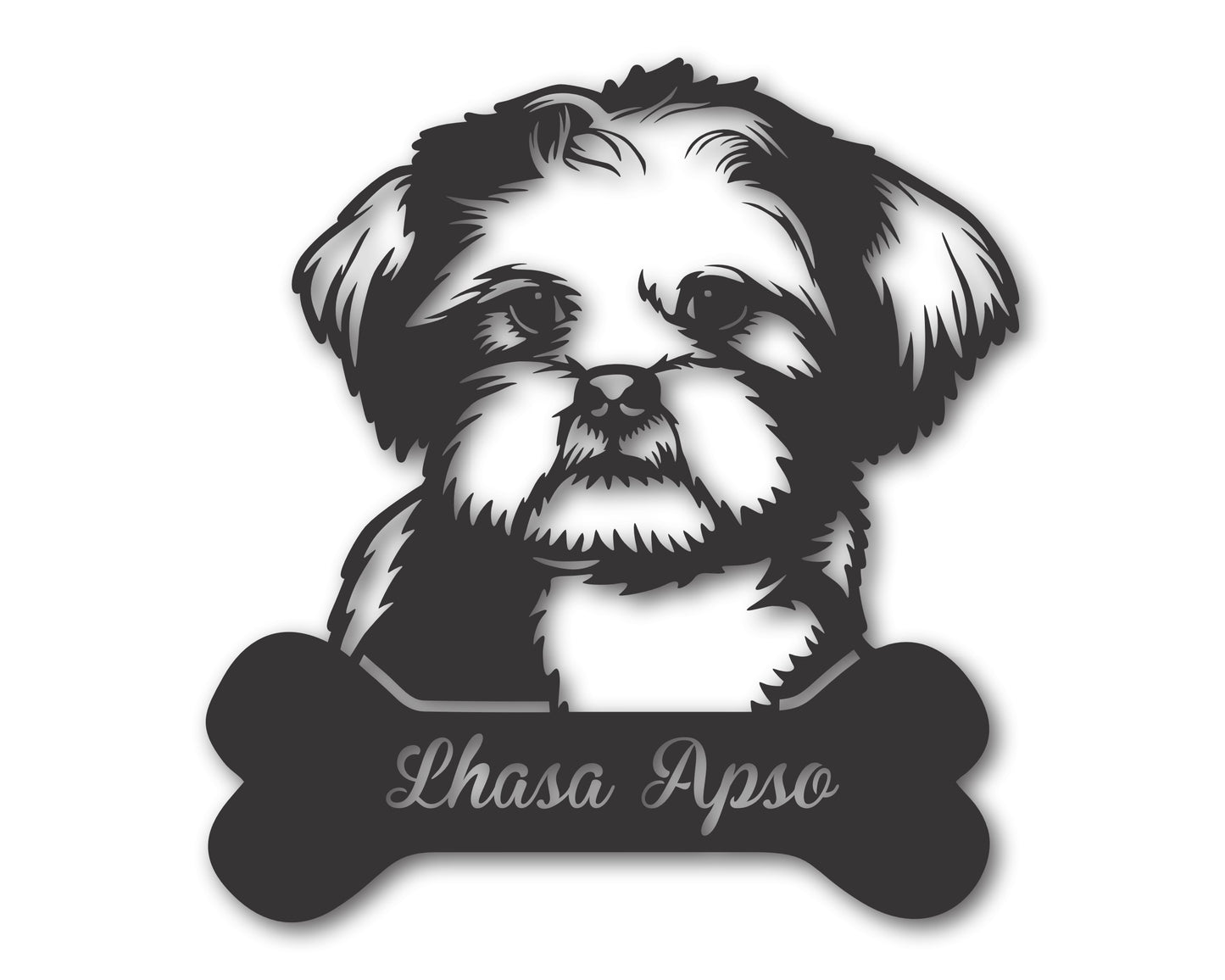 Custom Metal Lhasa Apso Wall Art - Metal Dog Breed Sign - 20+ Color Options - Up to 46"