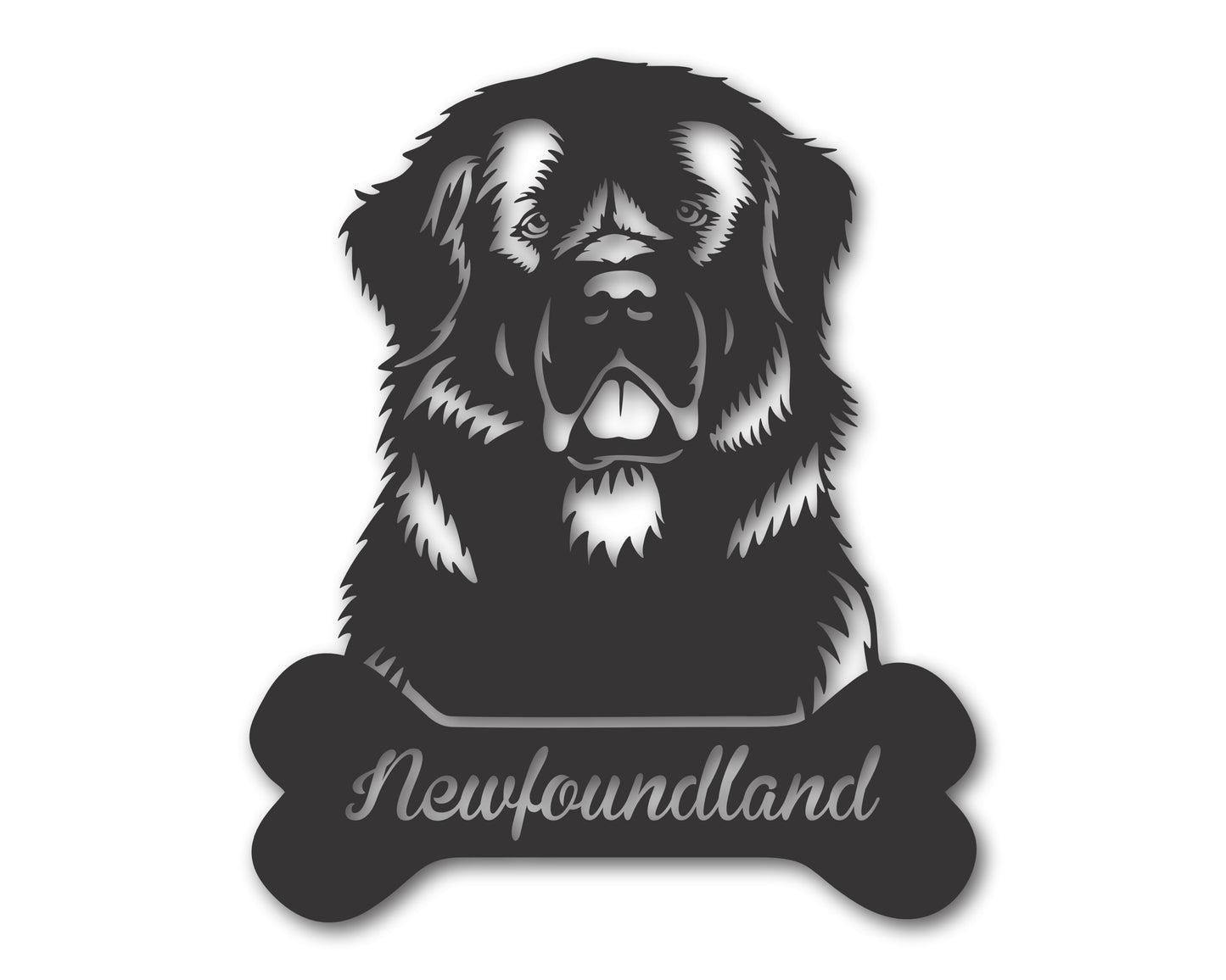 Custom Metal Newfoundland Wall Art - Metal Dog Breed Sign - 20+ Color Options - Up to 46"