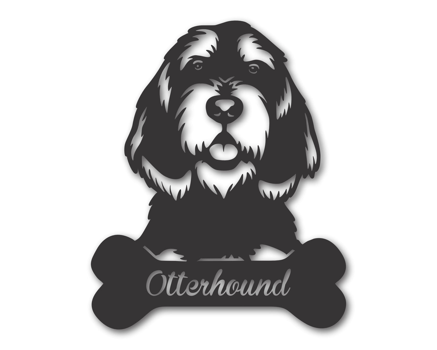 Custom Metal Otterhound Wall Art - Metal Dog Breed Sign - 20+ Color Options - Up to 46"