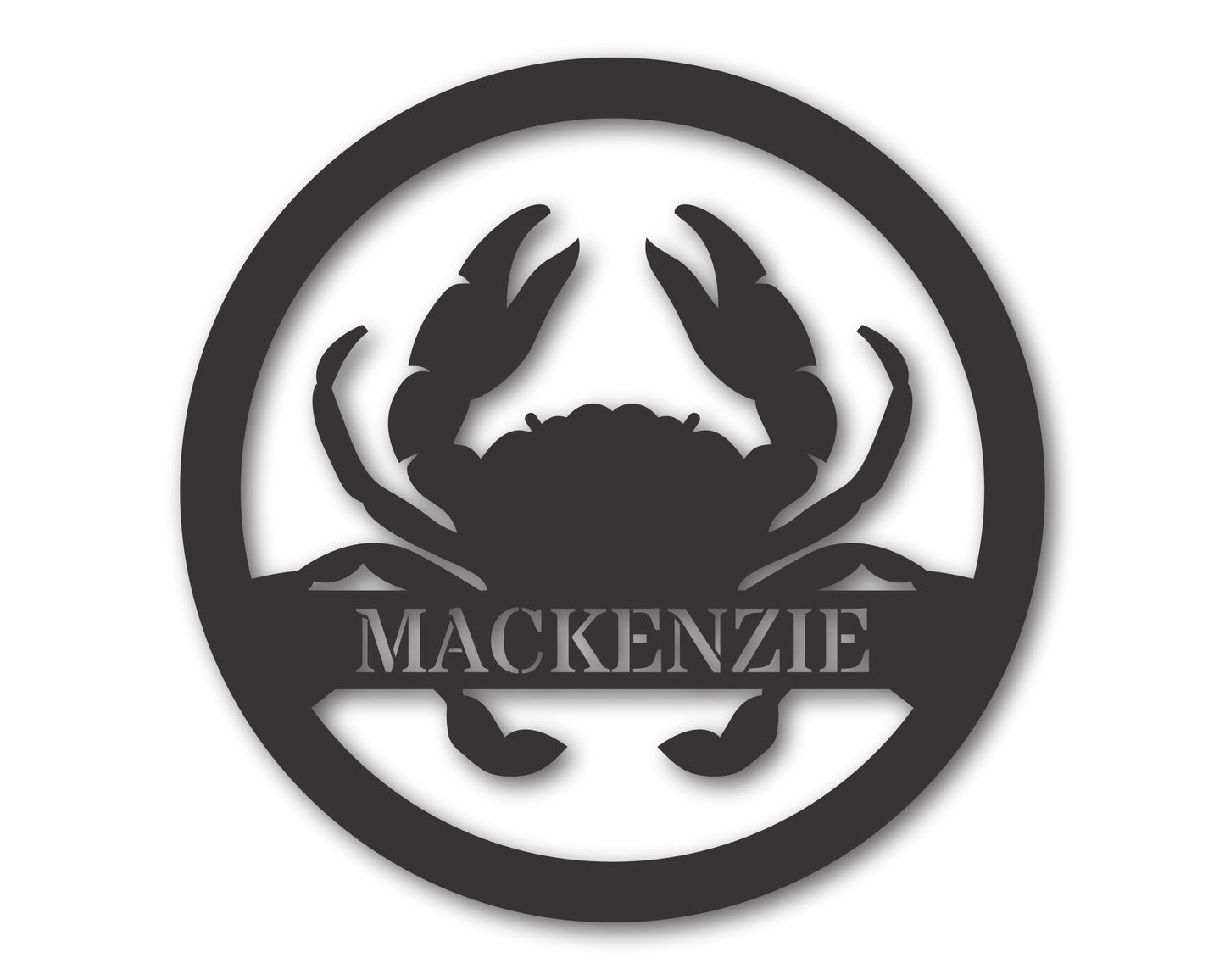 Custom Metal Crab Wall Art | Indoor Outdoor | Up to 46" | 20+ Color Options