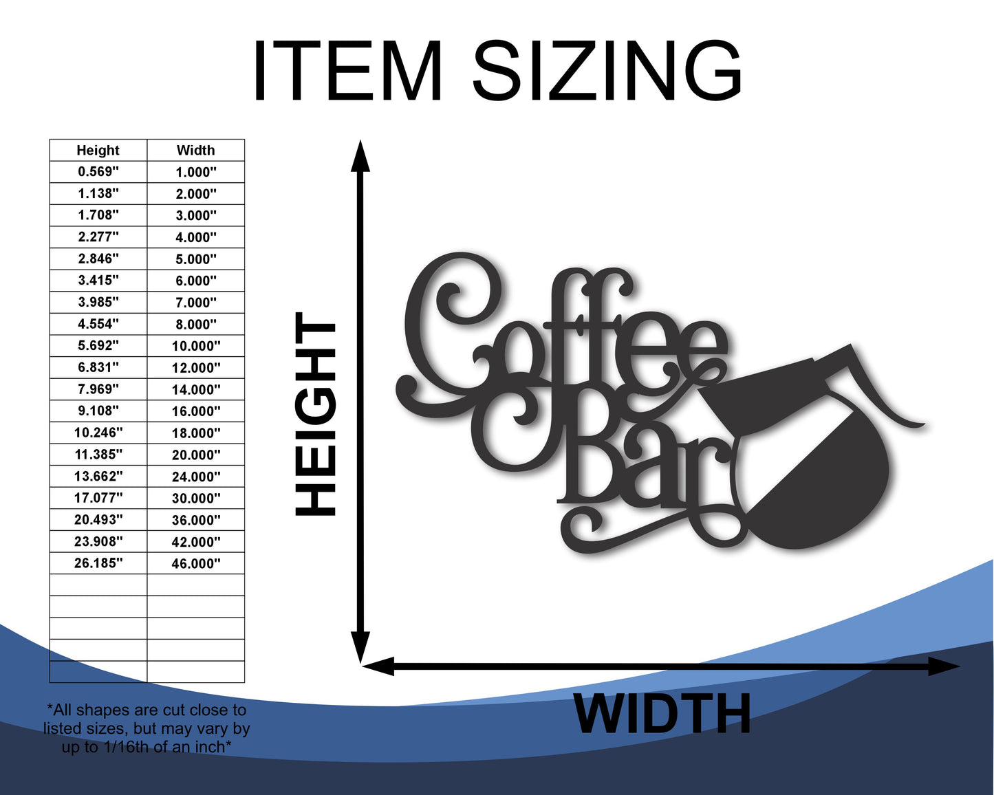 Custom Metal Coffee Pot Coffee Bar Wall Art | Indoor Outdoor | Up to 46" | 20+ Color Options