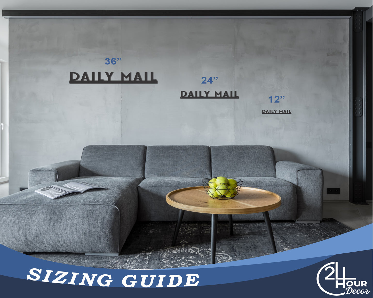 Custom Metal Daily Mail Wall Art | Outdoor | Up to 46" | 20+ Color Options