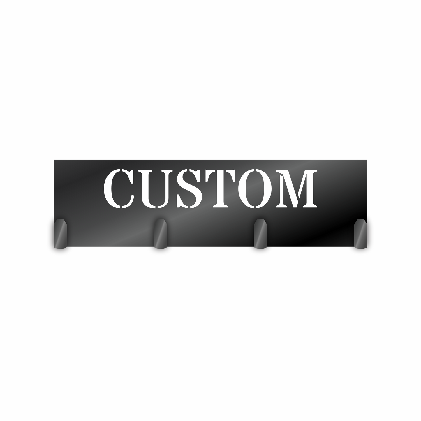 Custom Metal Stencil Name Sign with Hooks | 4 Size Options | Up to 30" | 20+ Color Options