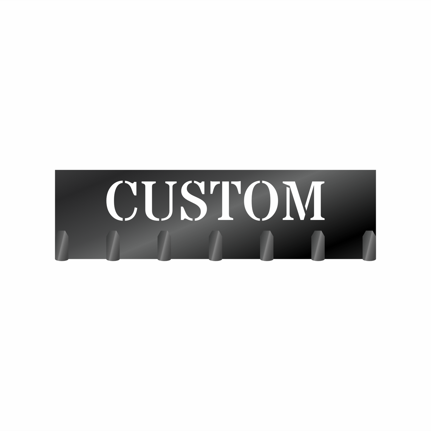 Custom Metal Stencil Name Sign with Hooks | 4 Size Options | Up to 30" | 20+ Color Options