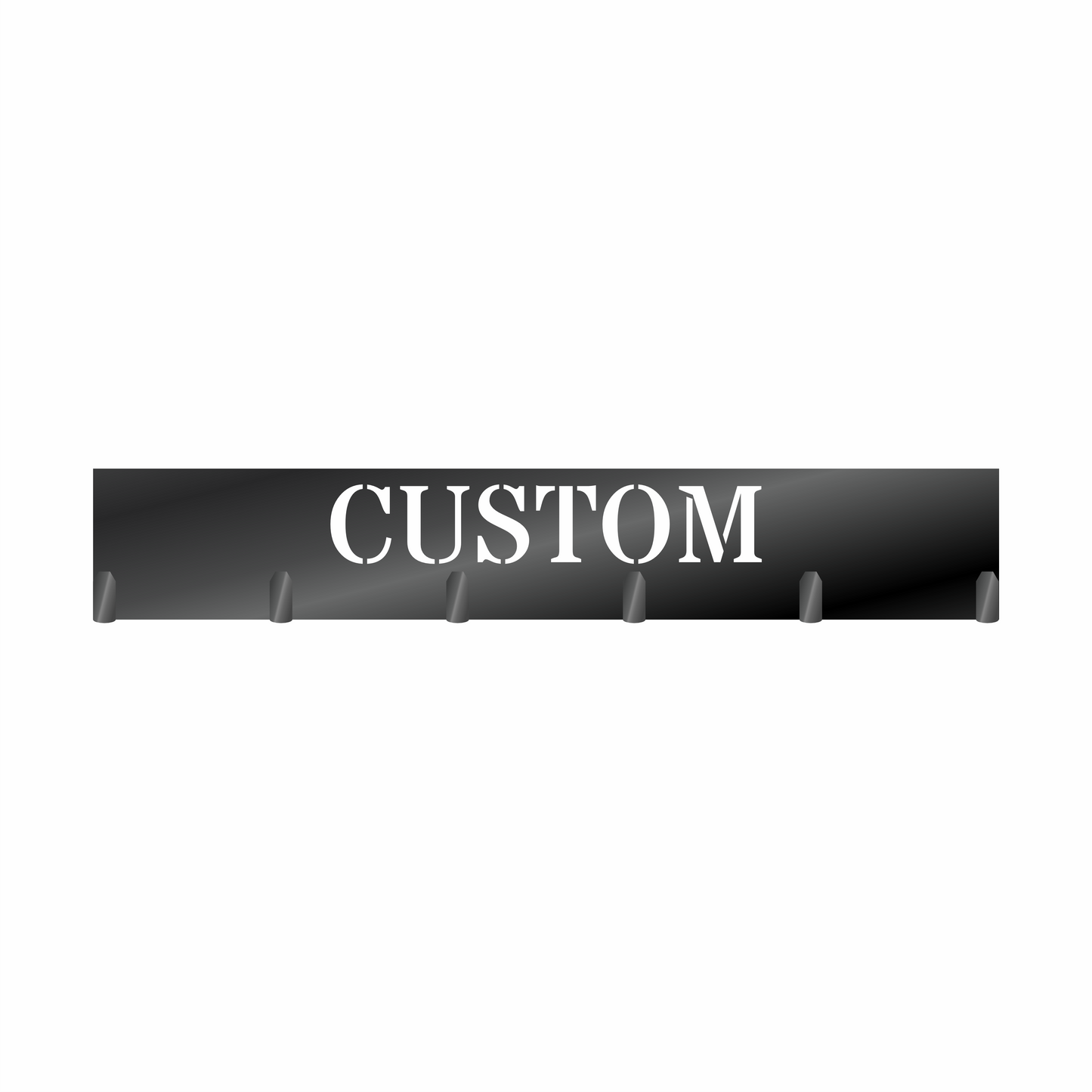Custom Metal Stencil Name Sign with Hooks | 4 Size Options | Up to 30" | 20+ Color Options