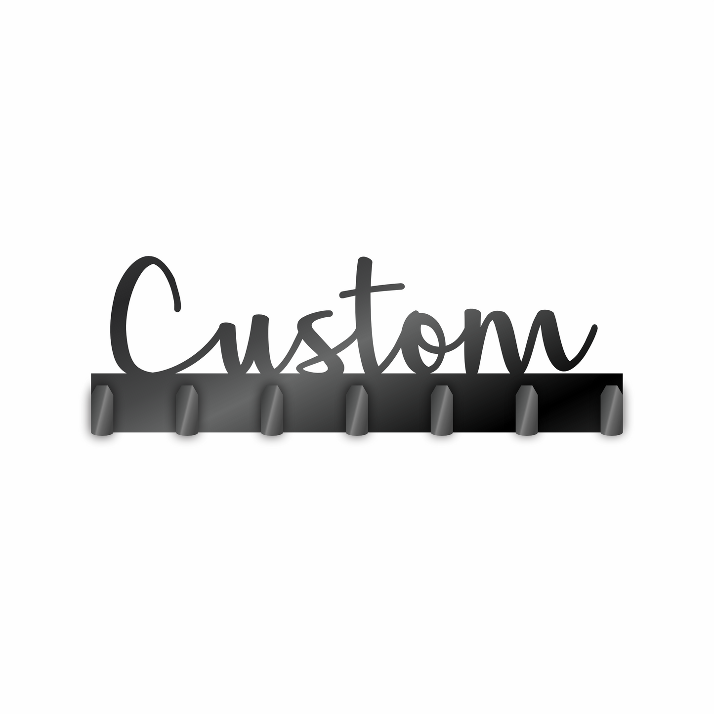 Custom Metal Script Name Sign with Hooks | 4 Size Options | Up to 30" | 20+ Color Options