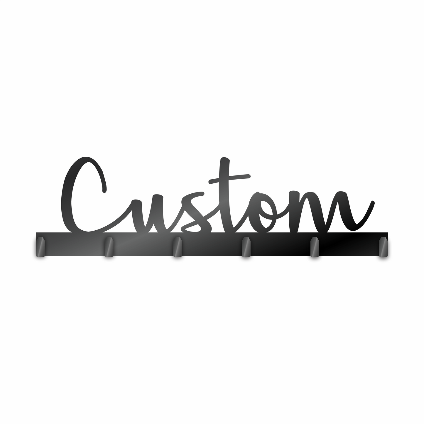Custom Metal Script Name Sign with Hooks | 4 Size Options | Up to 30" | 20+ Color Options