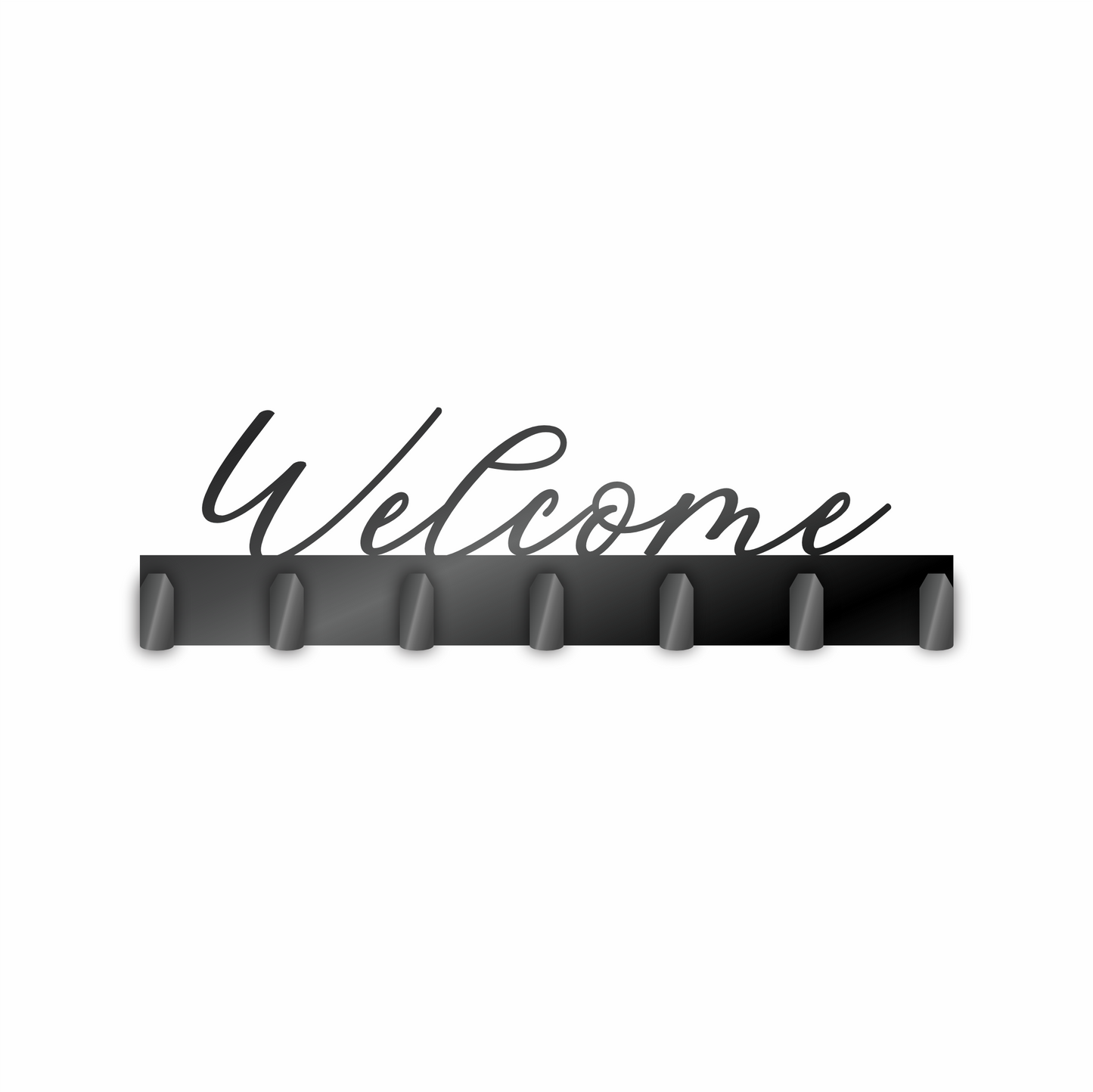 Custom Metal Welcome Script Sign with Hooks | 4 Size Options | Up to 30" | 20+ Color Options