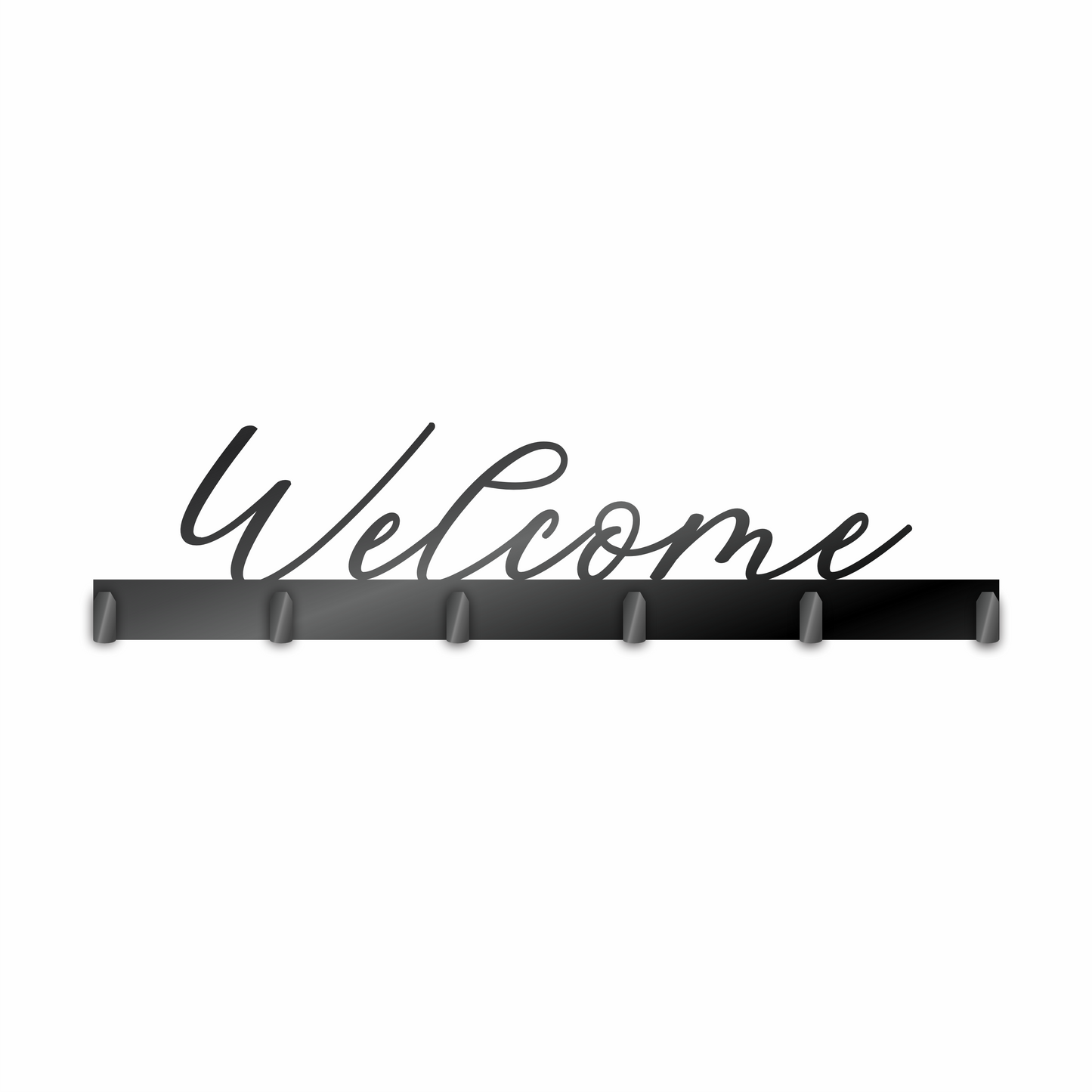 Custom Metal Welcome Script Sign with Hooks | 4 Size Options | Up to 30" | 20+ Color Options