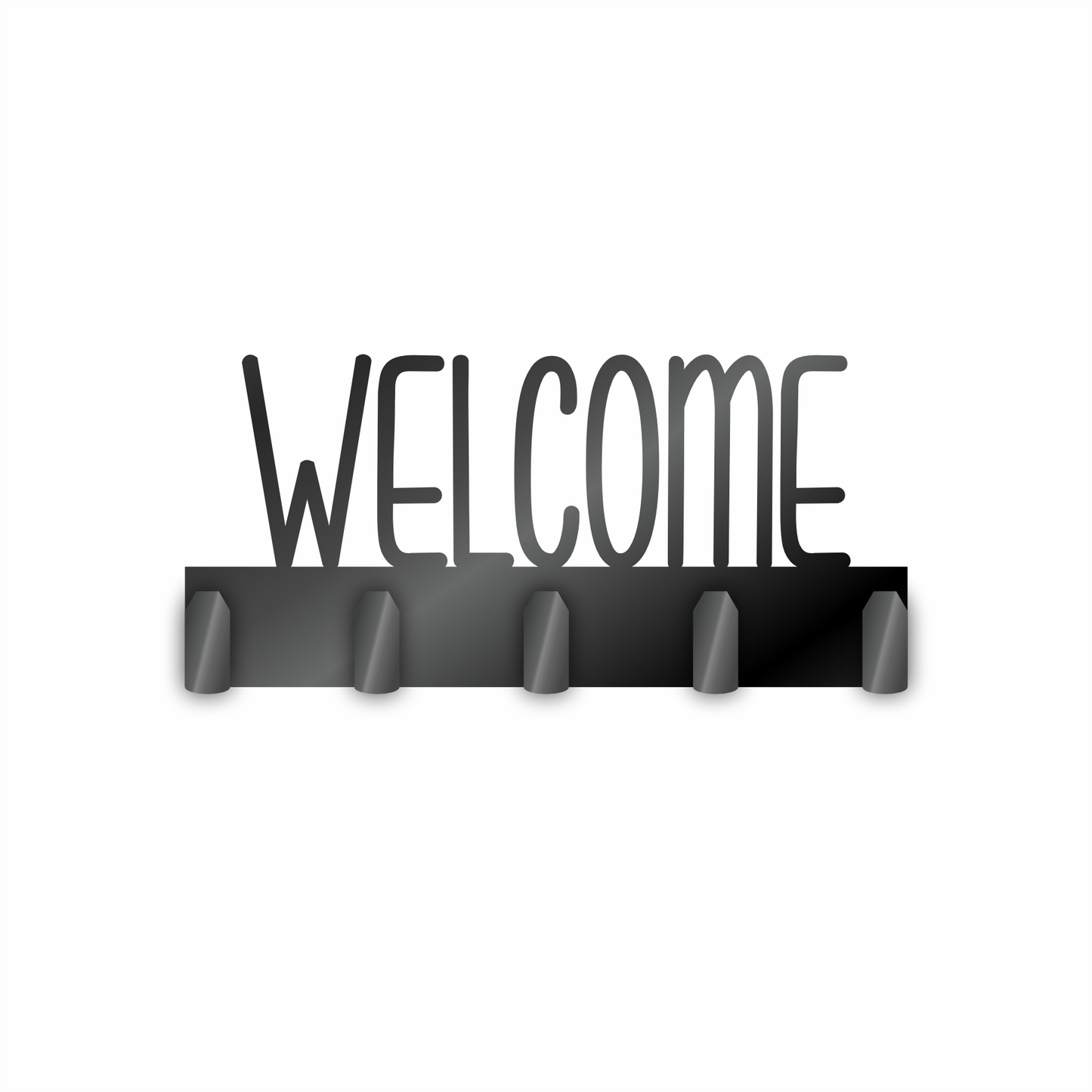 Custom Metal Welcome Sign with Hooks | 4 Size Options | Up to 30" | 20+ Color Options