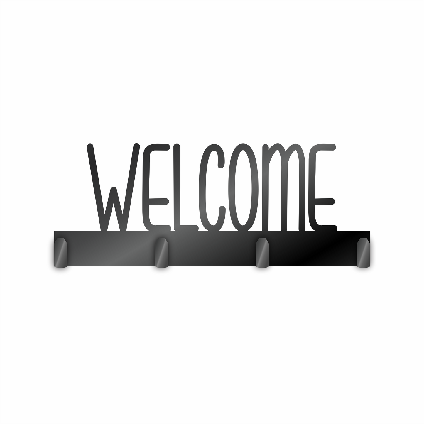 Custom Metal Welcome Sign with Hooks | 4 Size Options | Up to 30" | 20+ Color Options