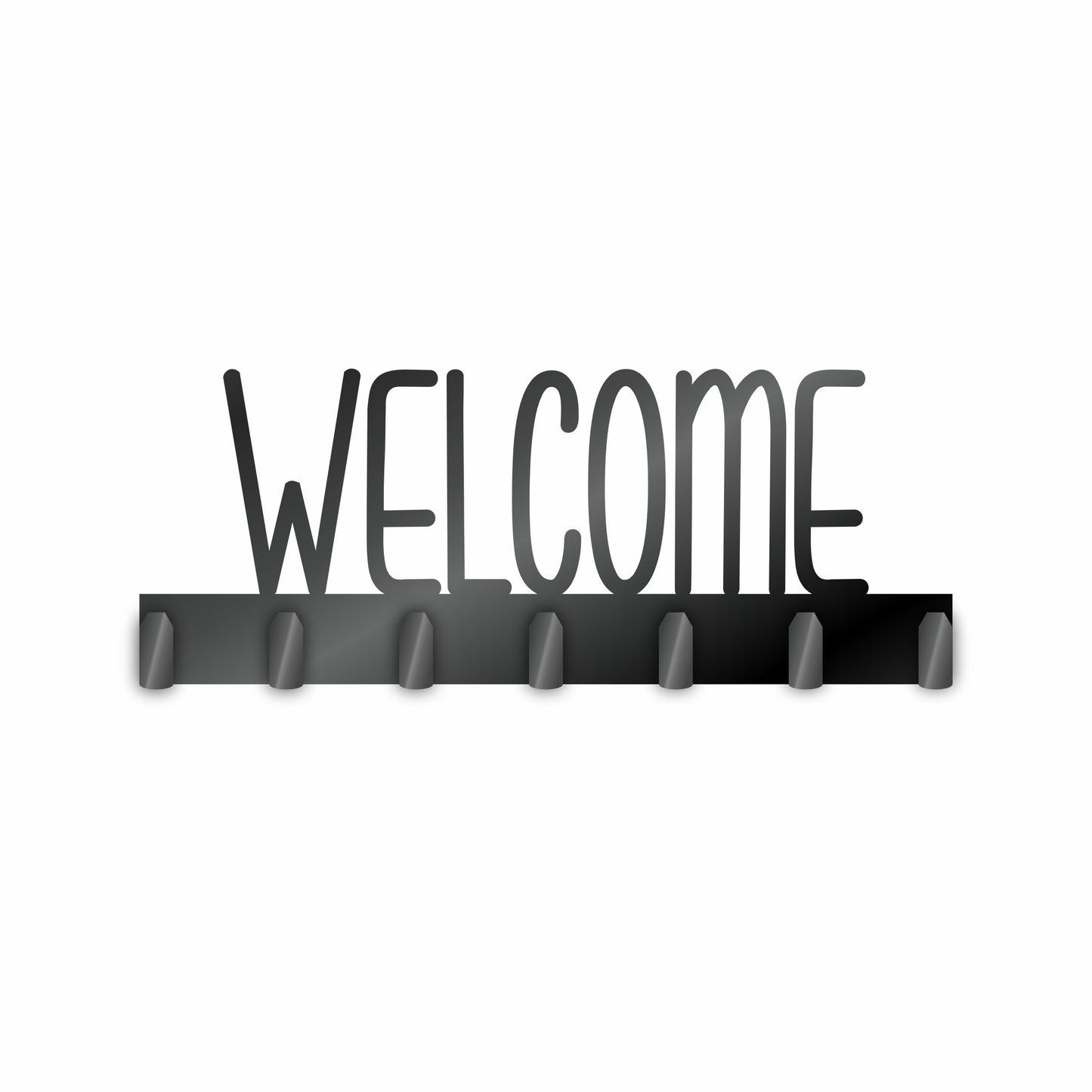 Custom Metal Welcome Sign with Hooks | 4 Size Options | Up to 30" | 20+ Color Options