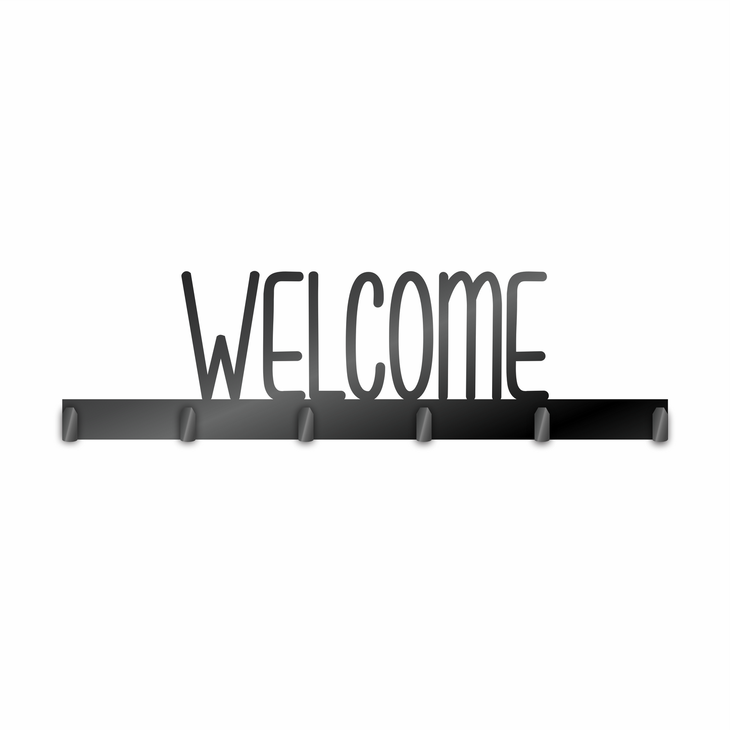 Custom Metal Welcome Sign with Hooks | 4 Size Options | Up to 30" | 20+ Color Options