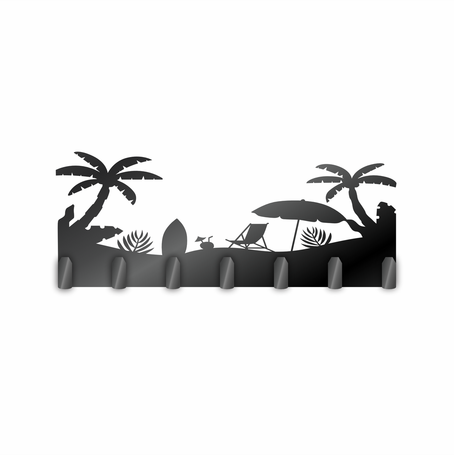 Custom Metal Beach Sign with Hooks | 4 Size Options | Up to 30" | 20+ Color Options
