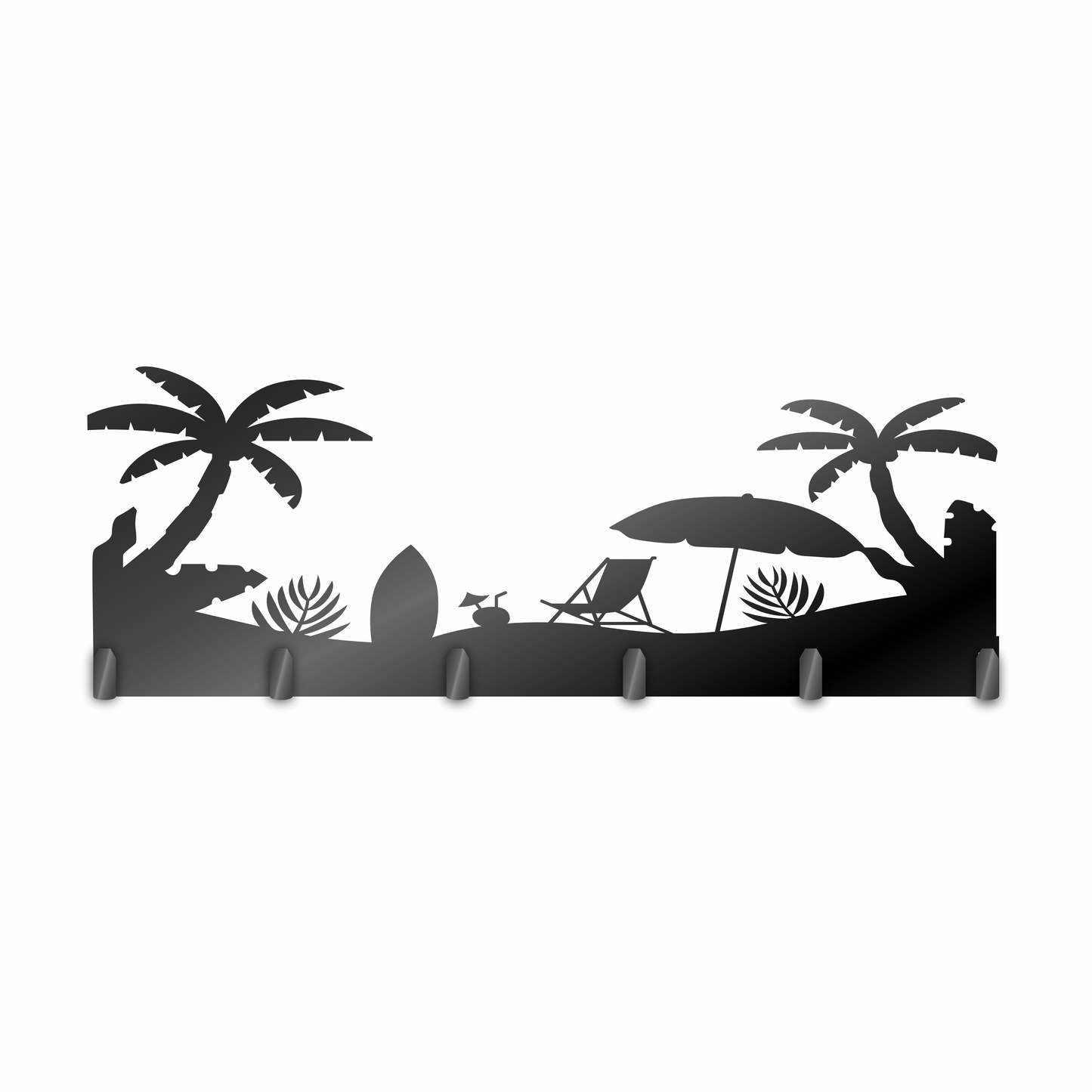 Custom Metal Beach Sign with Hooks | 4 Size Options | Up to 30" | 20+ Color Options