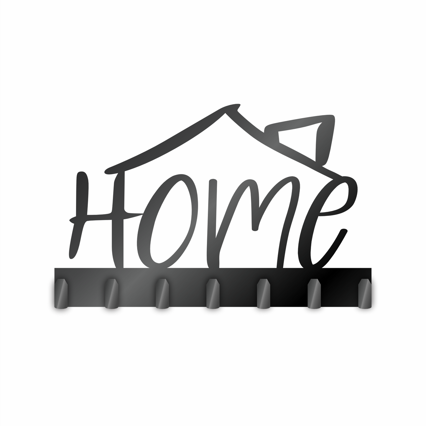 Custom Metal Home Sign with Hooks | 4 Size Options | Up to 30" | 20+ Color Options