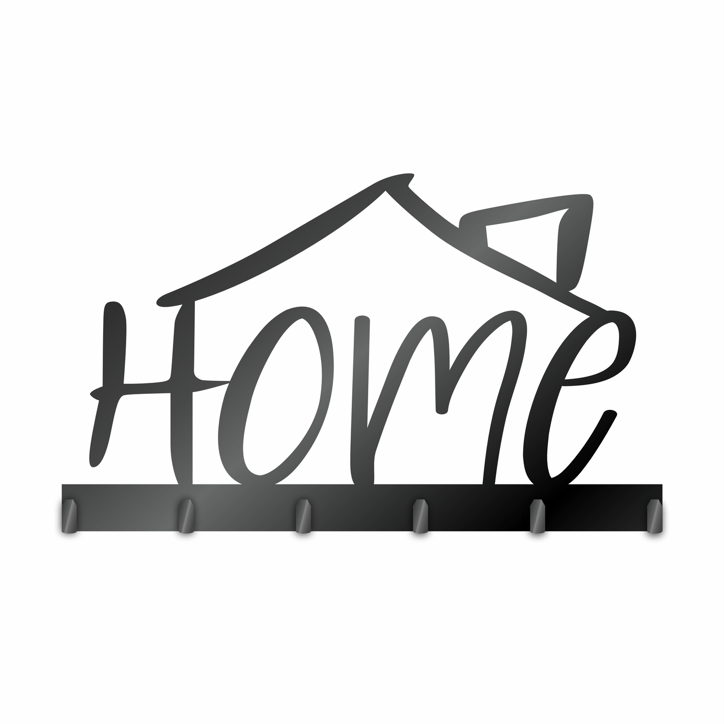 Custom Metal Home Sign with Hooks | 4 Size Options | Up to 30" | 20+ Color Options