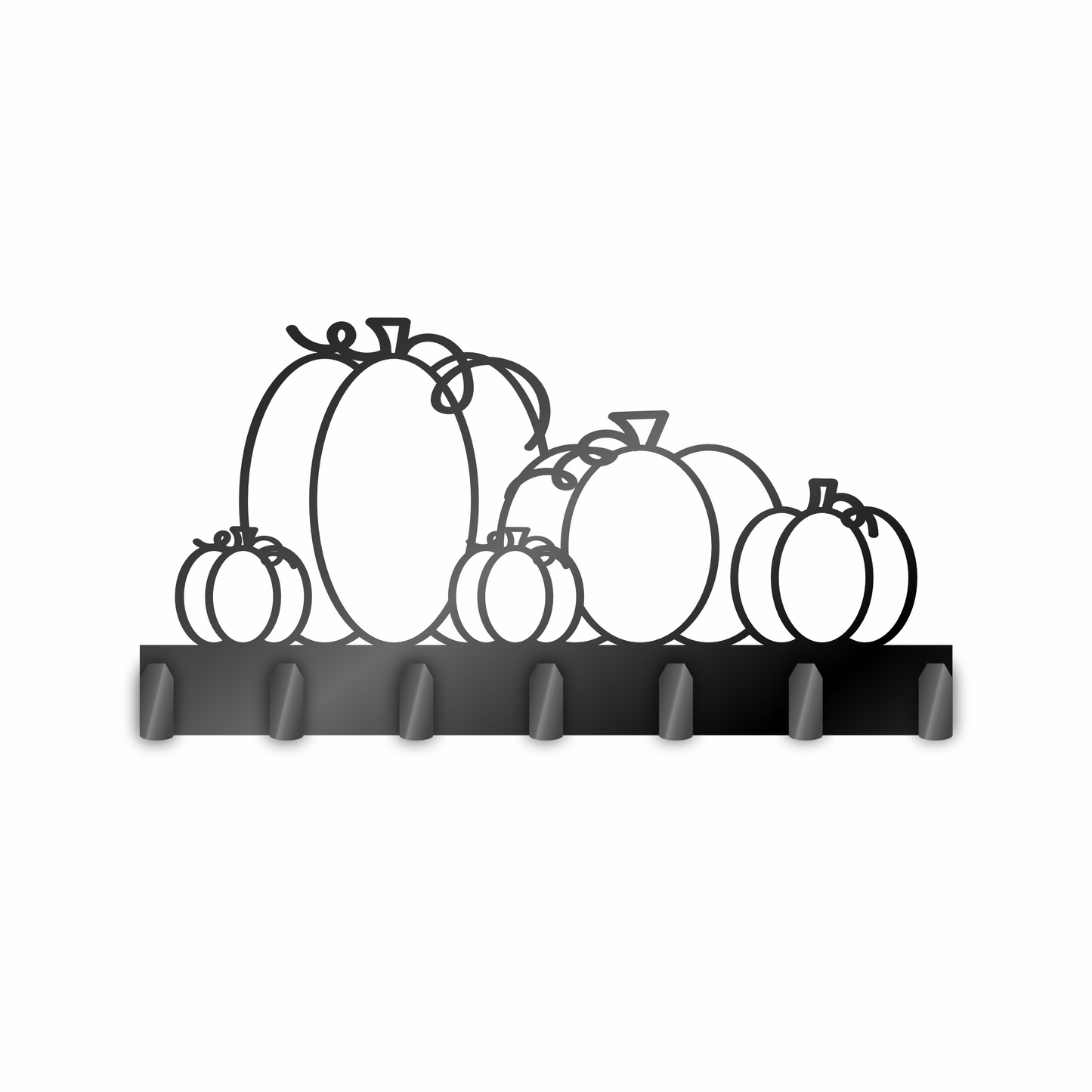 Custom Metal Fall Pumpkins Sign with Hooks | 4 Size Options | Up to 30" | 20+ Color Options