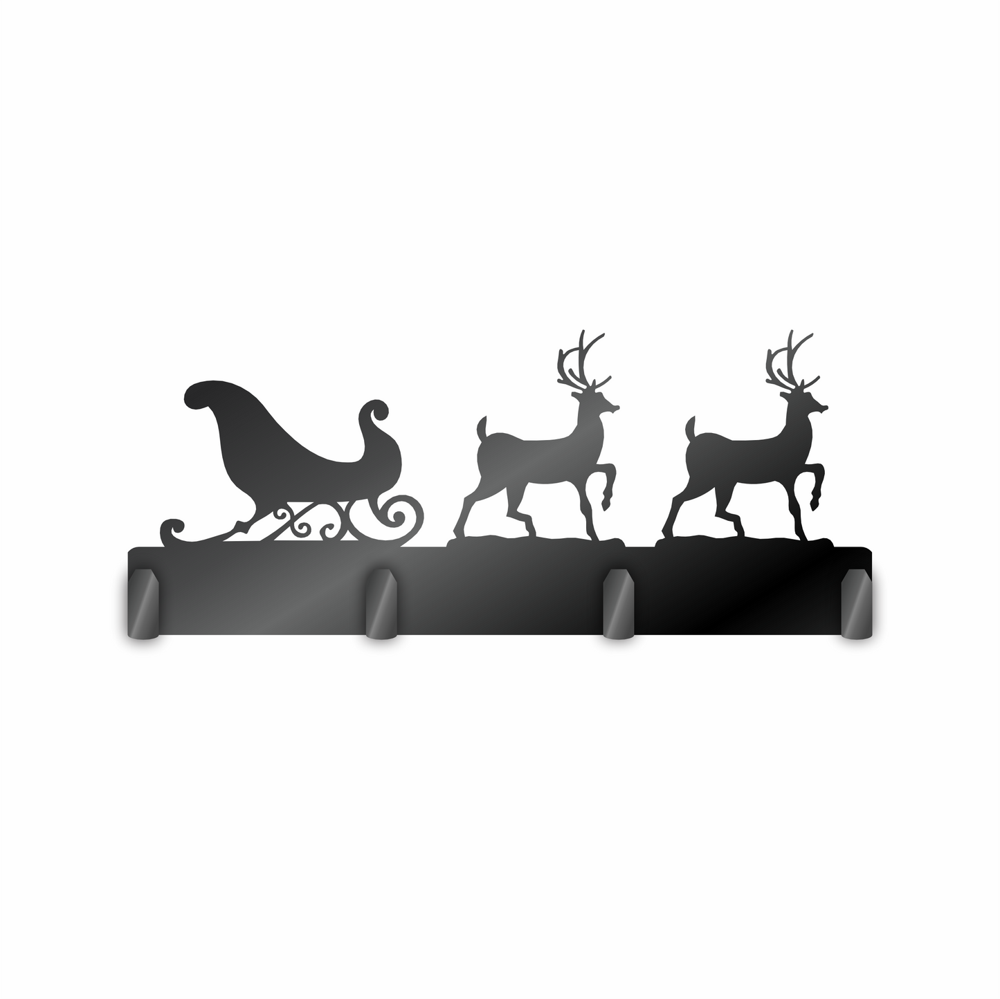 Custom Metal Reindeer Sign with Hooks | 4 Size Options | Up to 30" | 20+ Color Options
