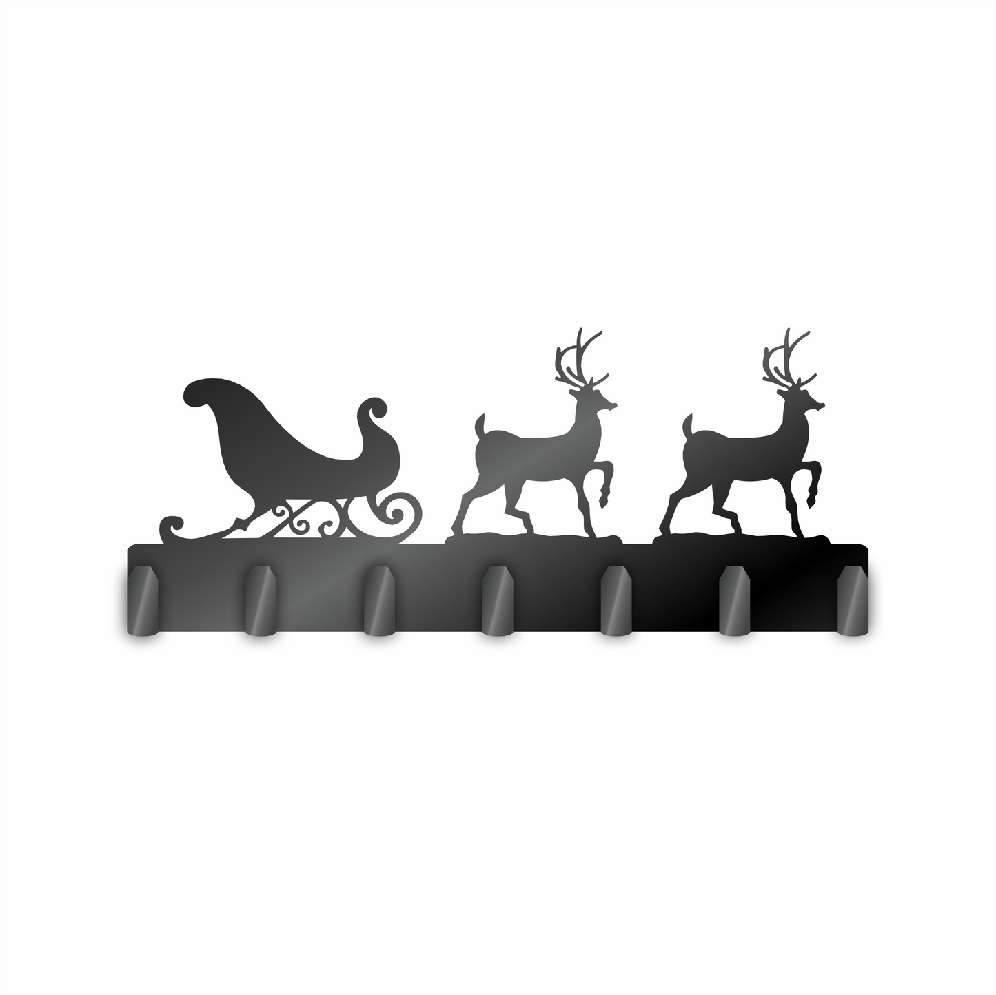 Custom Metal Reindeer Sign with Hooks | 4 Size Options | Up to 30" | 20+ Color Options