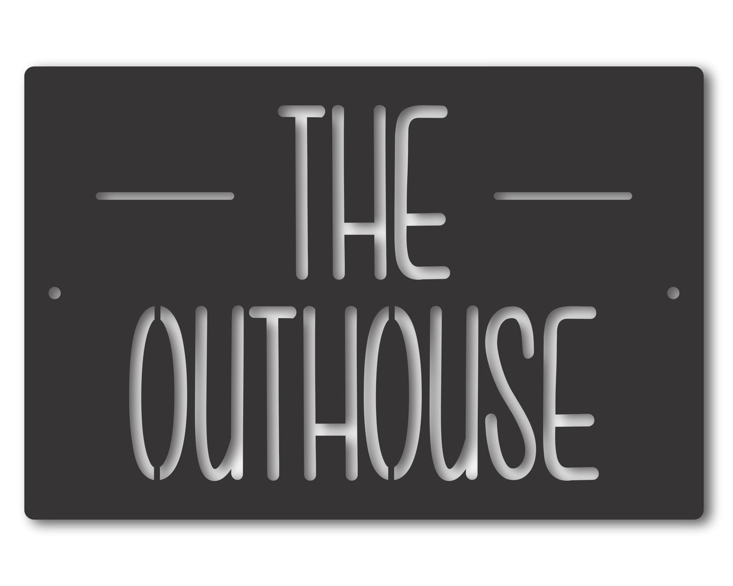 Custom Metal Outhouse Wall Art | Indoor Outdoor | Up to 46" | 20+ Color Options