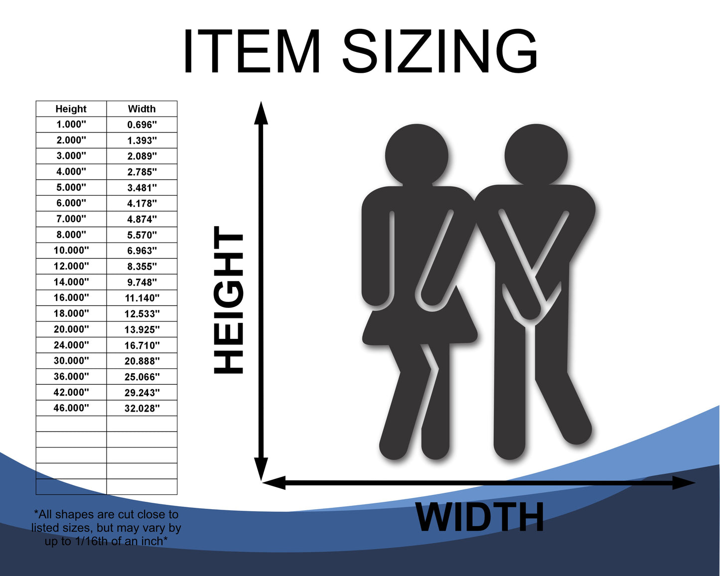 Custom Metal Funny Bathroom Figures Wall Art | Indoor Outdoor | Up to 46" | 20+ Color Options