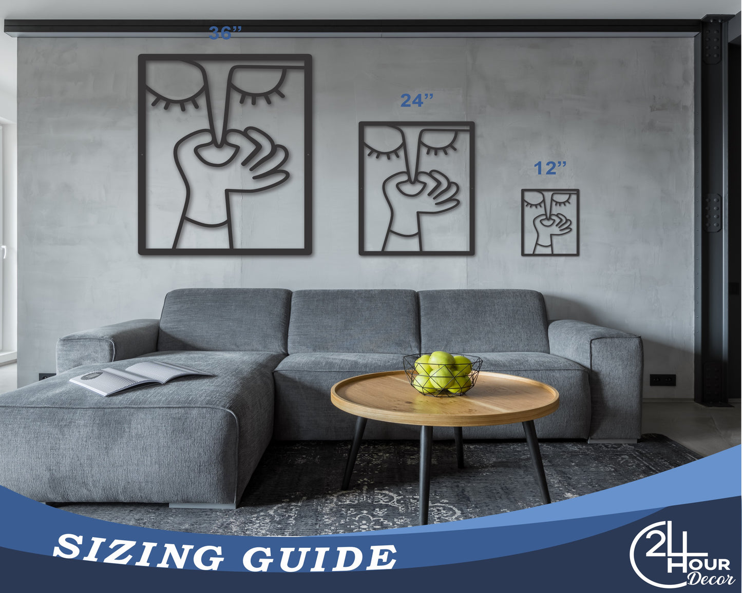 Custom Metal Minimal Funny Bathroom Wall Art | Indoor Outdoor | Up to 46" | 20+ Color Options