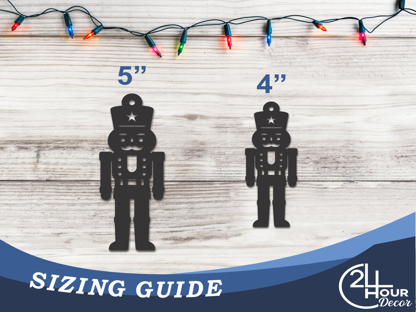Custom Metal Nutcracker Ornament | 4" to 5" | 20+ Color Options
