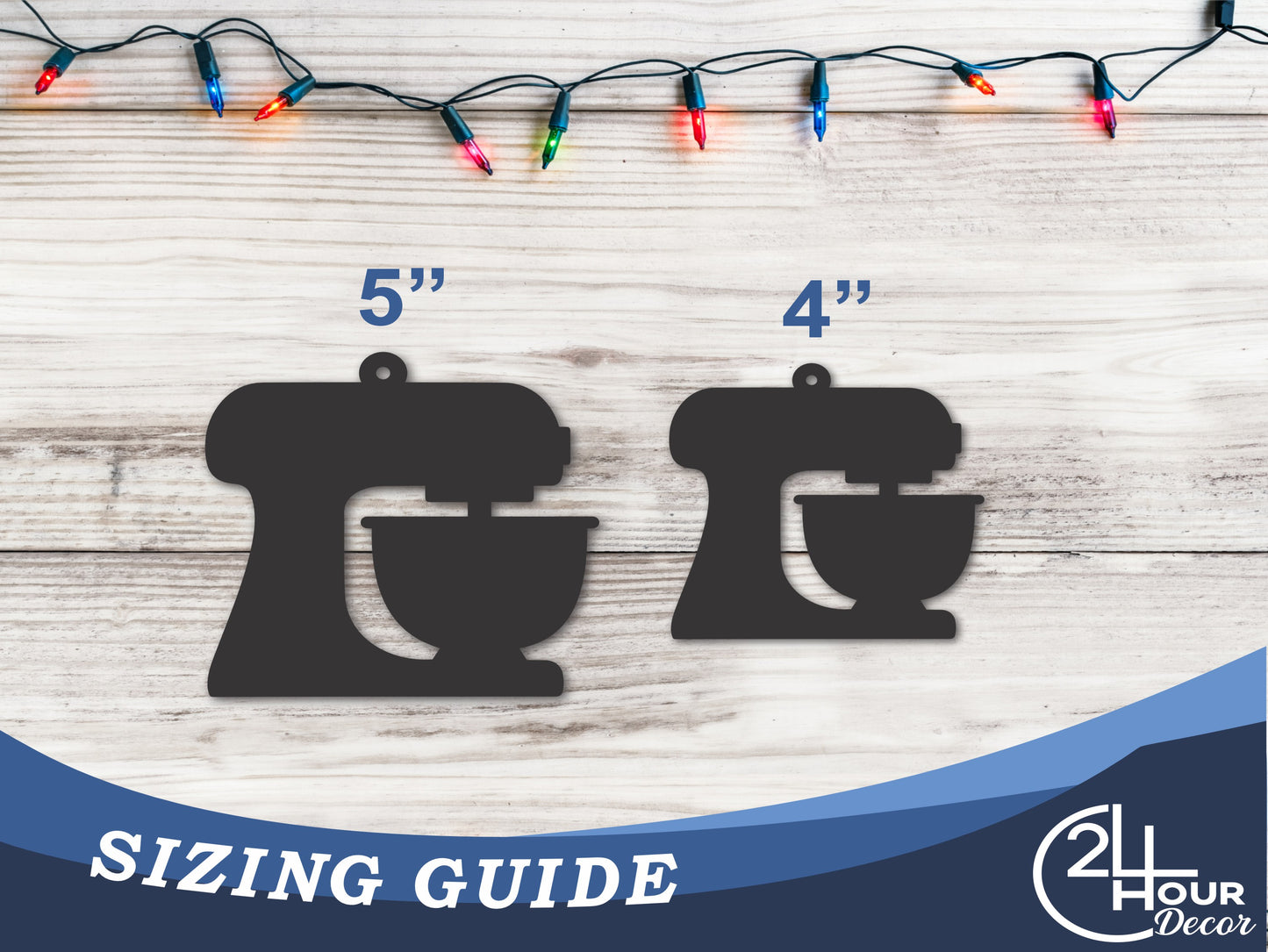 Custom Metal Stand Mixer Ornament | 4" to 5" | 20+ Color Options