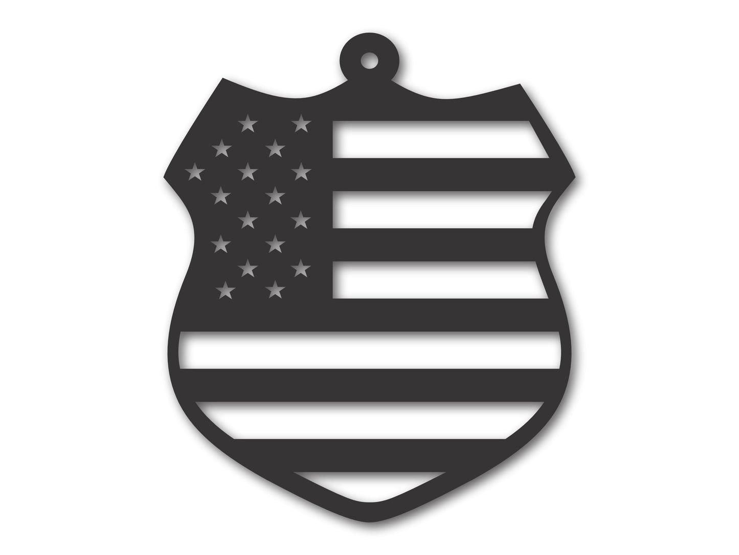 Custom Metal Police Badge Ornament | 4" to 5" | 20+ Color Options