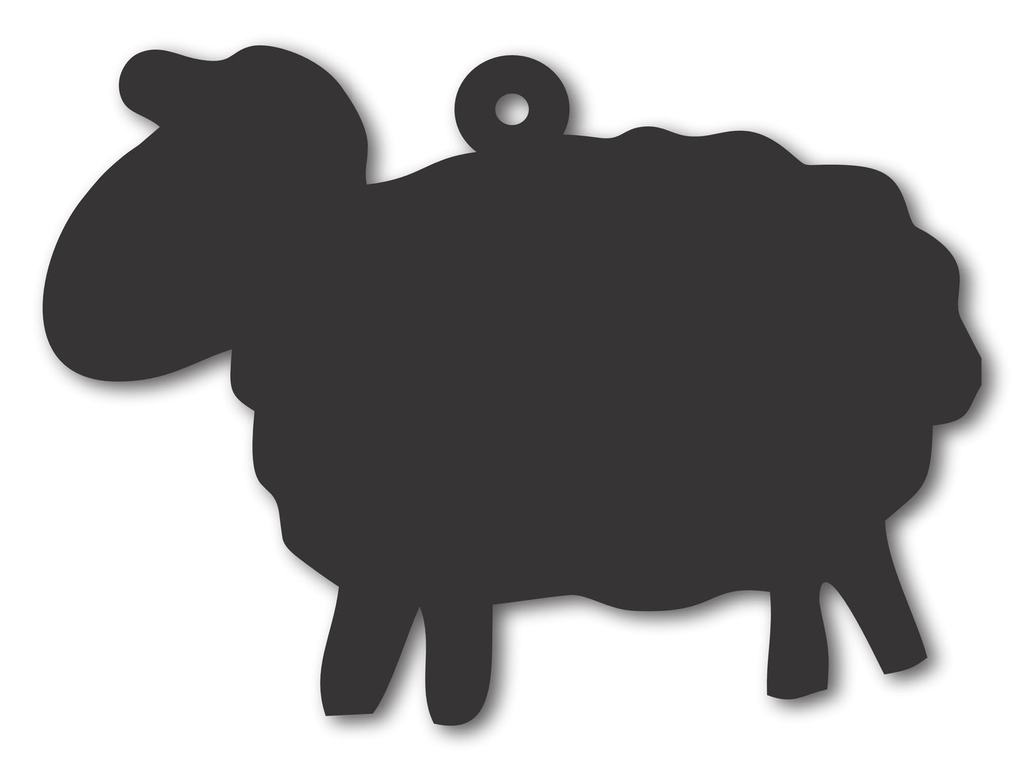 Custom Metal Sheep Ornament | 4" to 5" | 20+ Color Options