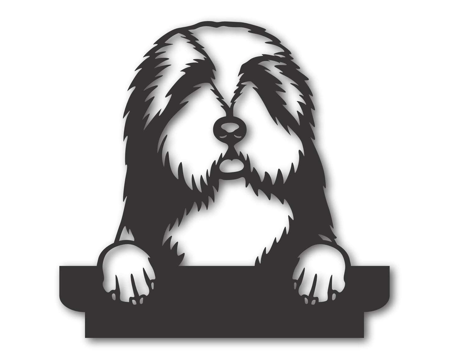 Custom Metal Bearded Collie Wall Art - Metal Dog Breed Sign - 20+ Color Options