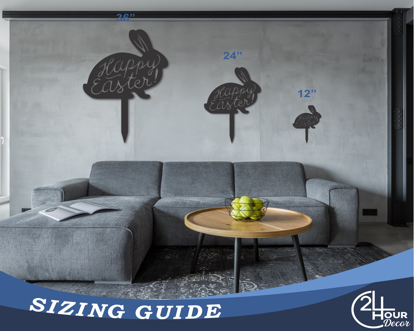 Metal Easter Bunny Garden Stake | 20+ Color Options