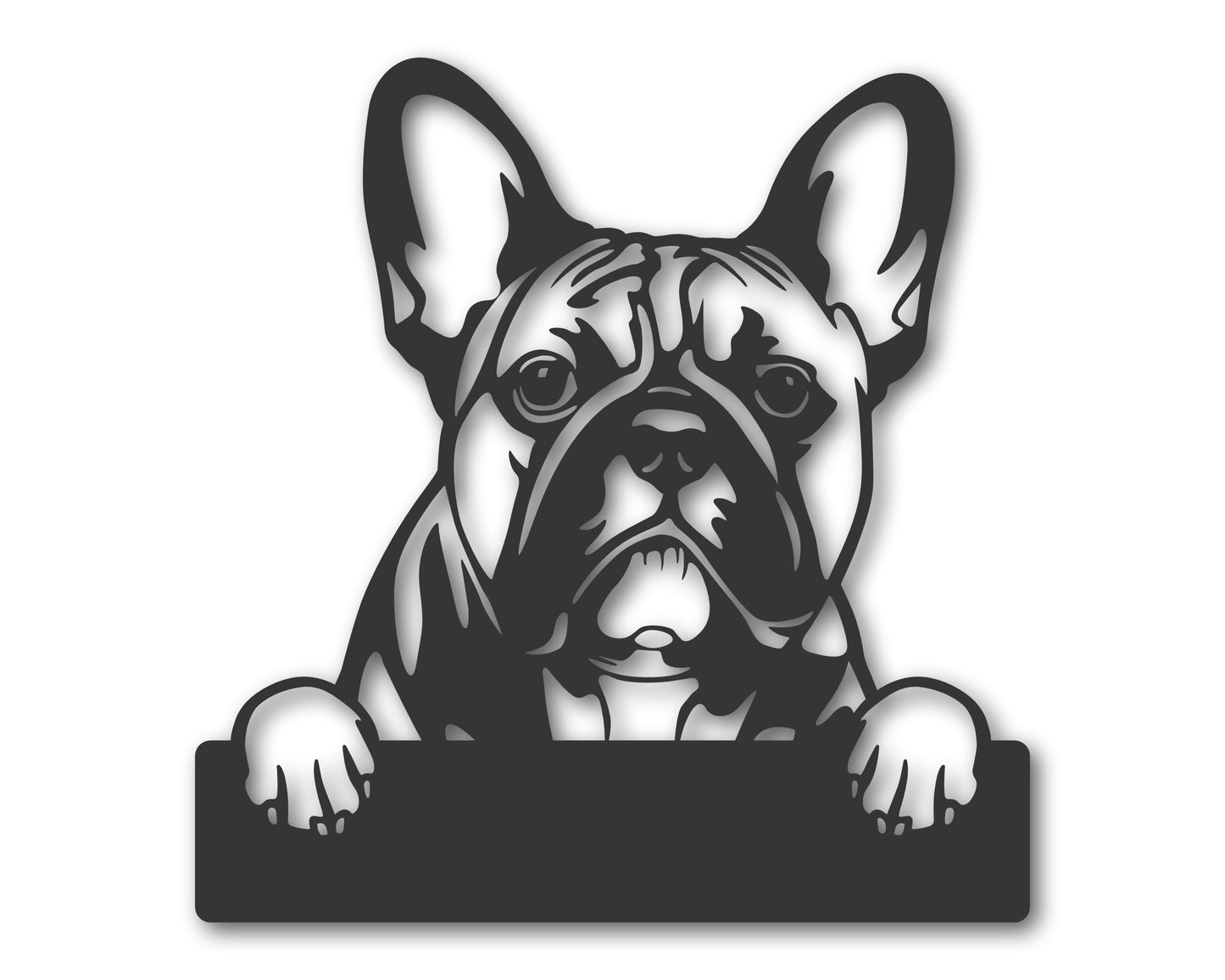 Custom Metal French Bulldog Wall Art - Metal Dog Breed Sign - 20+ Color Options