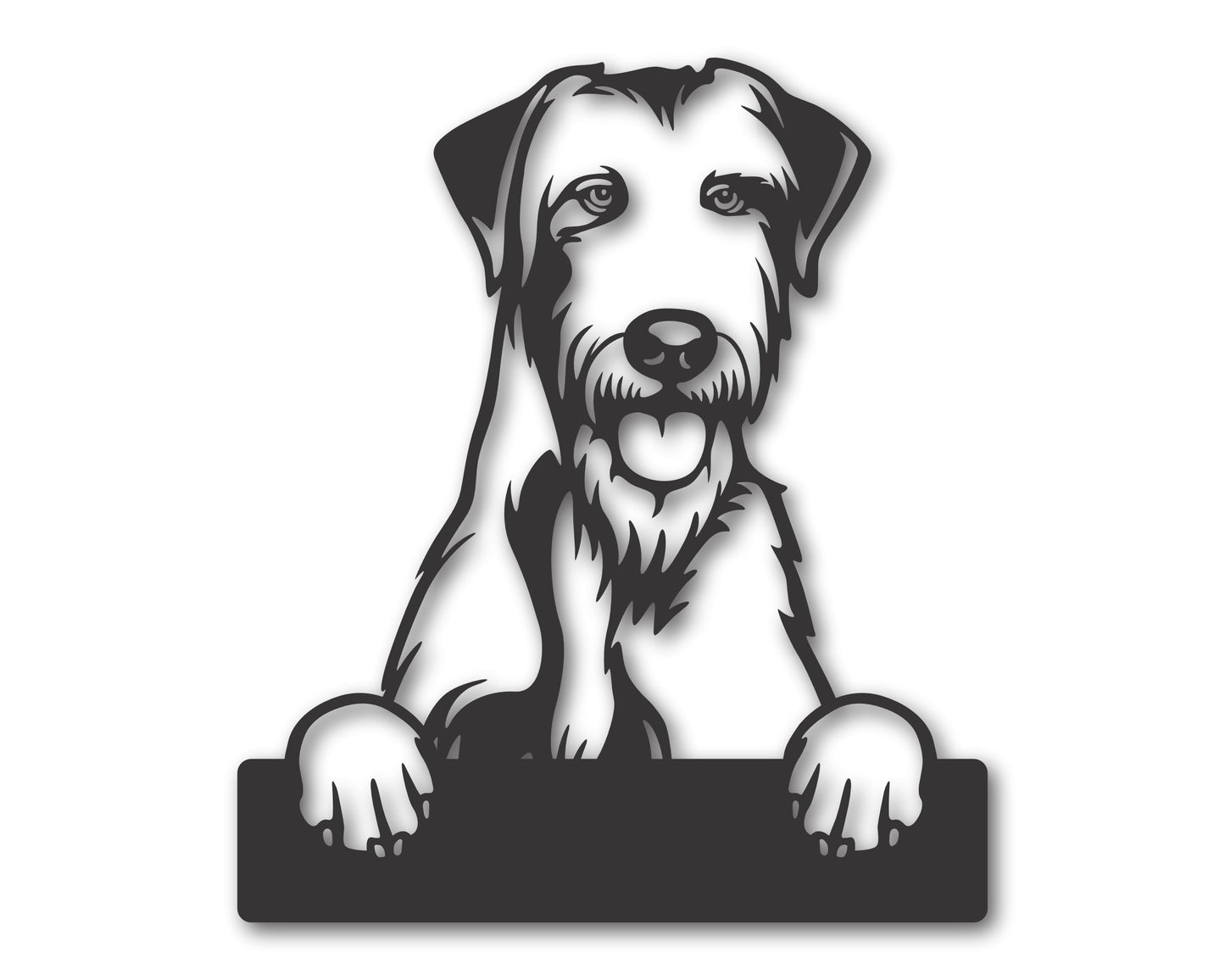 Custom Metal Irish Wolfhound Wall Art - Metal Dog Breed Sign - 20+ Color Options