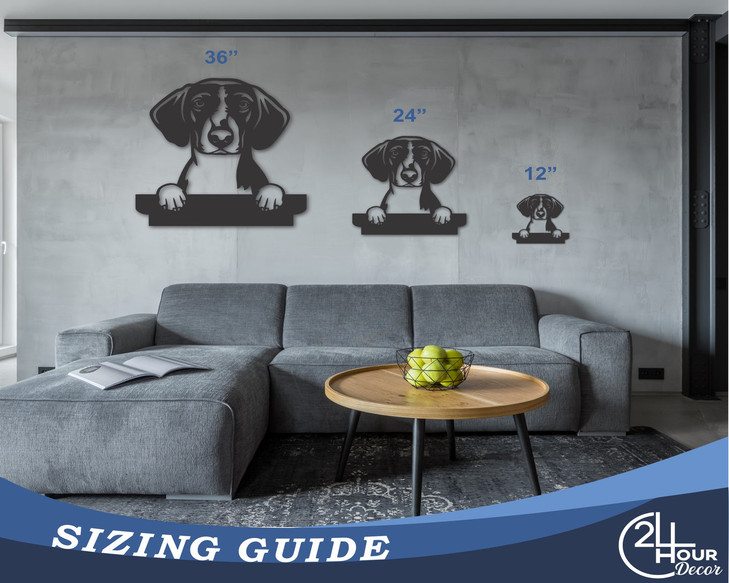 Custom Metal Borador Wall Art - Metal Dog Breed Sign - 20+ Color Options