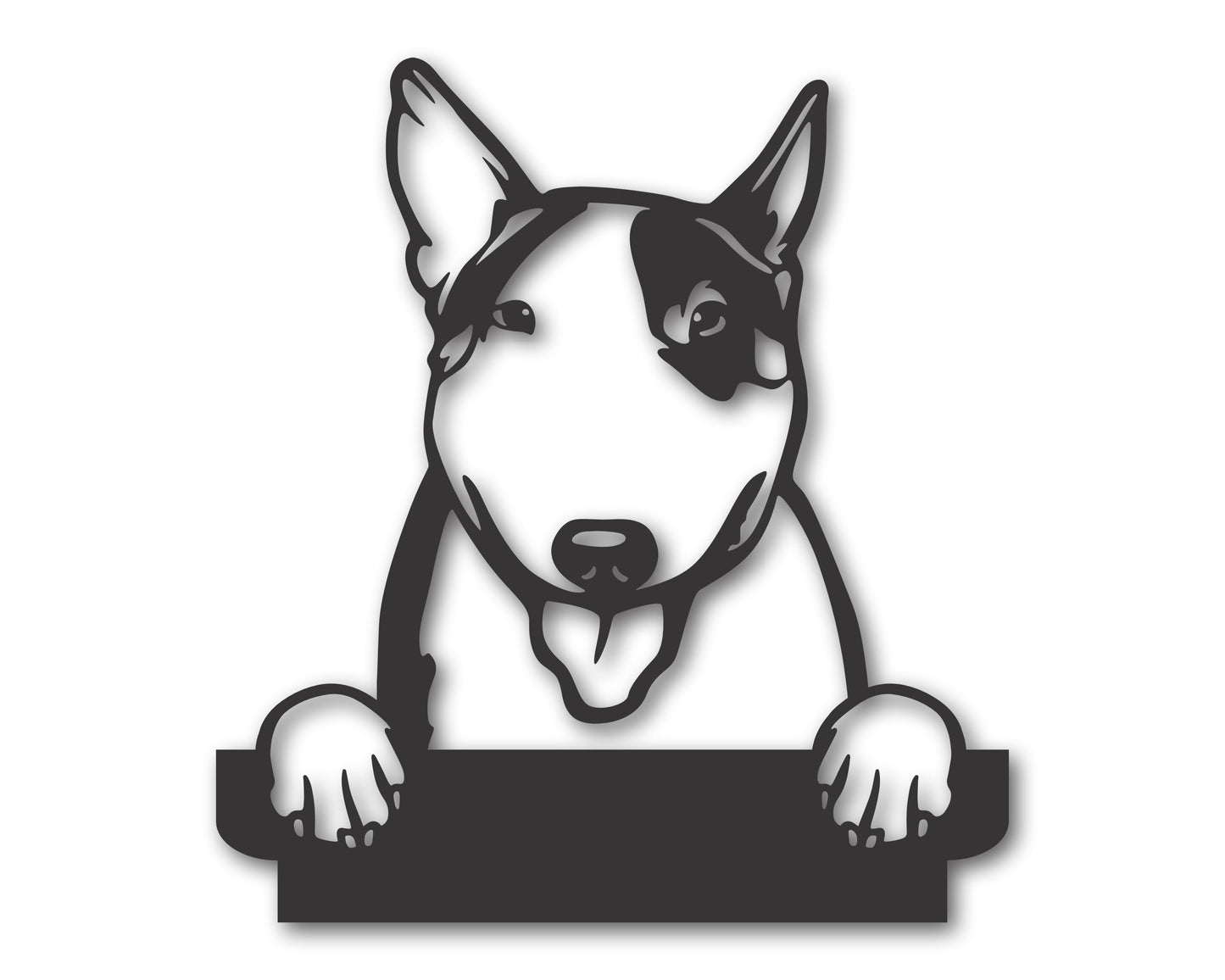 Custom Metal Bull Terrier Wall Art - Metal Dog Breed Sign - 20+ Color Options