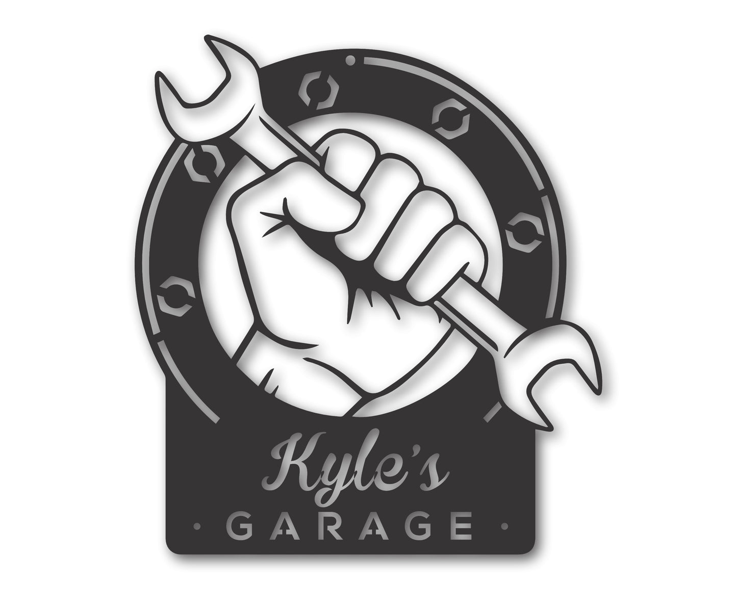 Custom Metal Garage Wrench Wall Art | 20+ Color Options