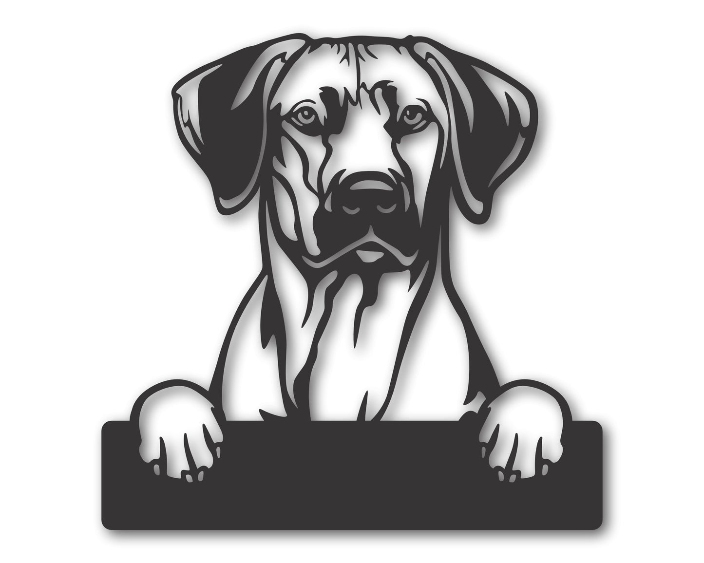 Custom Metal Rhodesian Ridgeback Wall Art - Metal Dog Breed Sign - 20+ Color Options