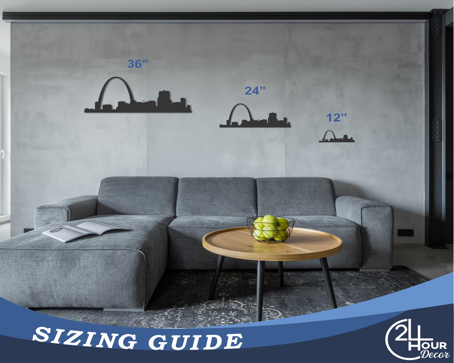 Custom Metal St Louis MO Skyline | 20+ Color Options