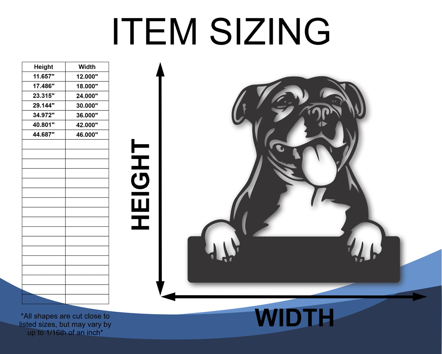Custom Metal Staffordshire Bull Terrier Wall Art - Metal Dog Breed Sign - 20+ Color Options
