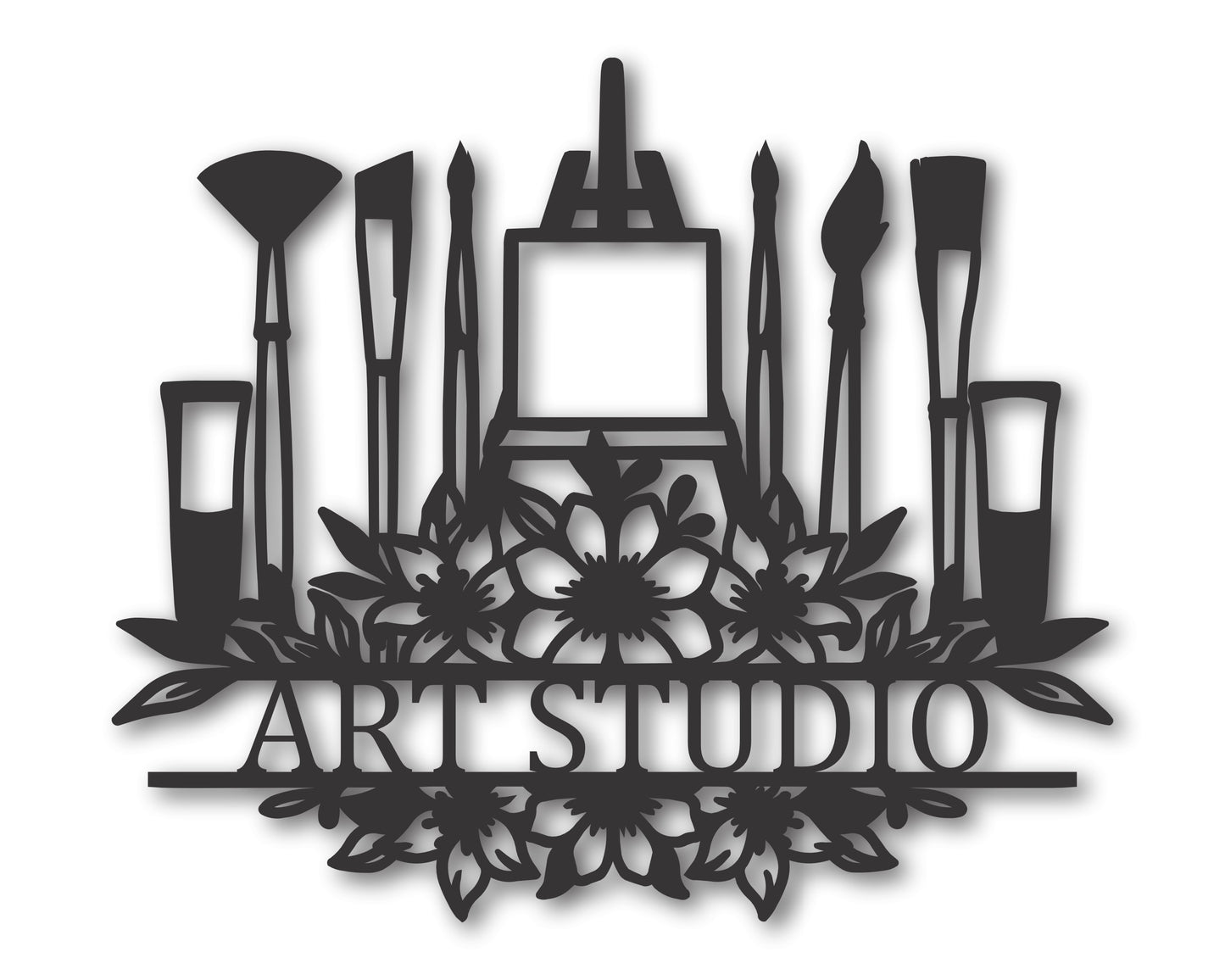 Custom Metal Artist Easel Wall Art | Metal Art Studio Decor | 20+ Color Options