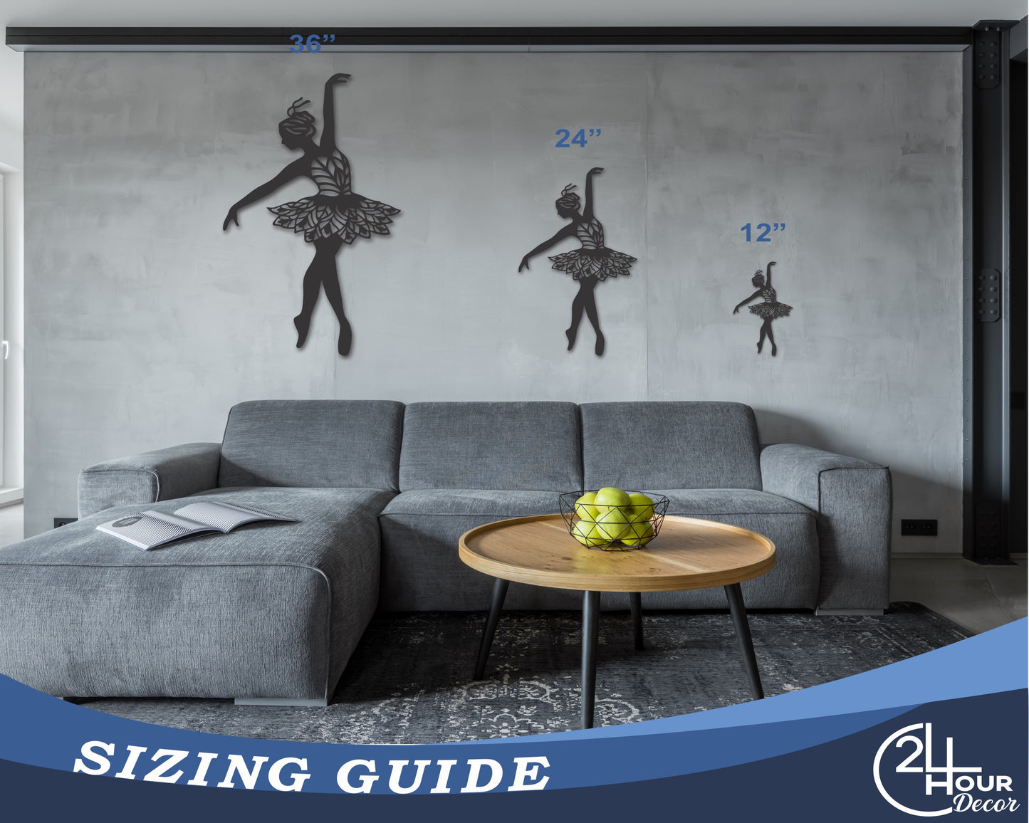 Metal Ballerina Dancer Wall Art | 20+ Color Options