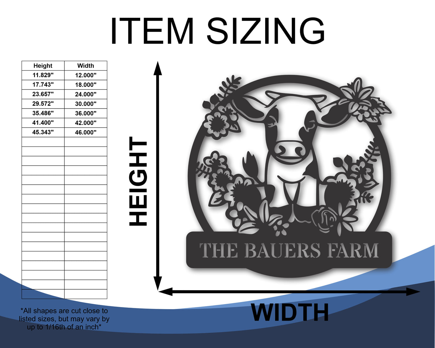 Custom Metal Spring Calf Wall Art | 20+ color options