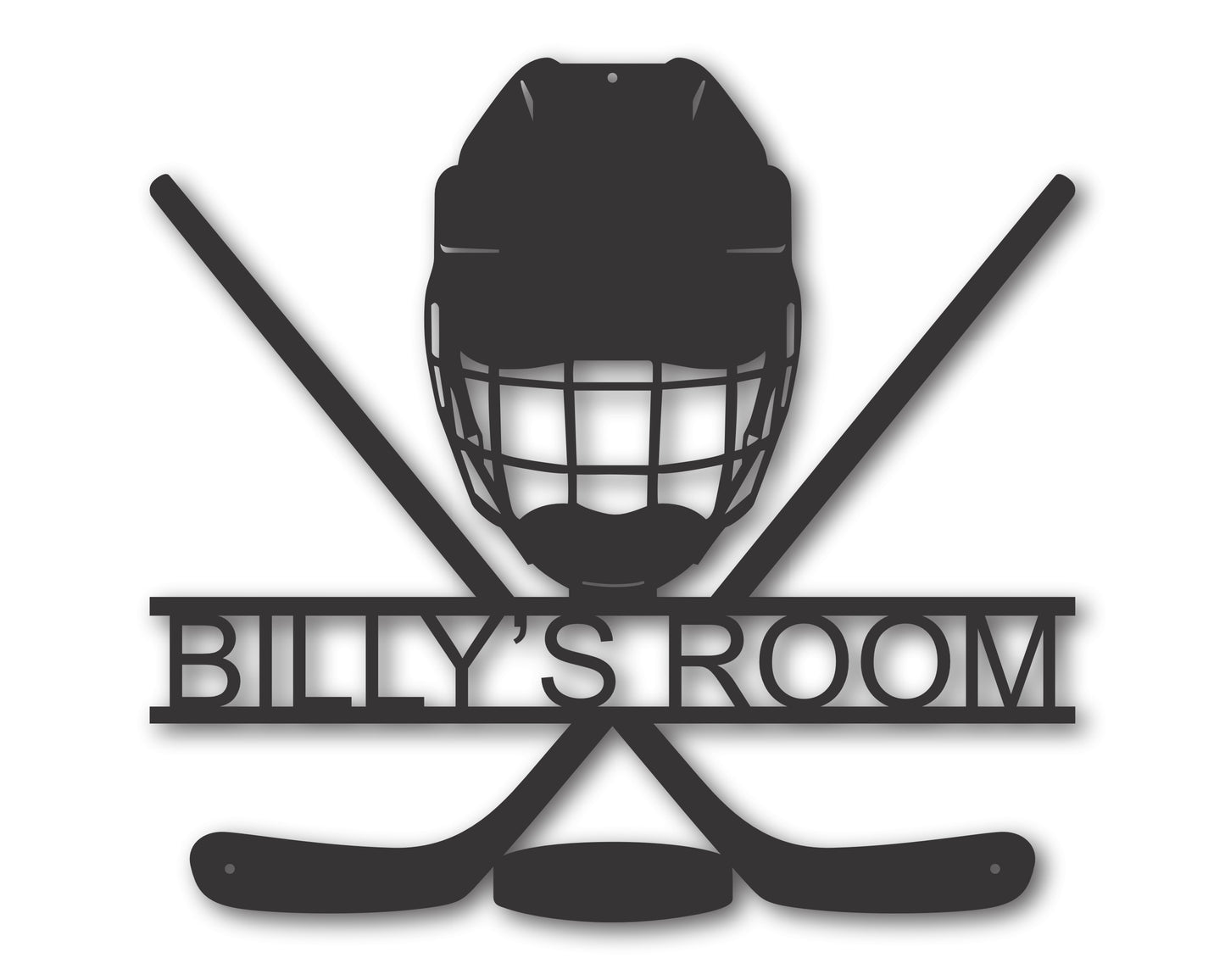 Custom Metal Hockey Wall Art - Metal Sports Sign - 20+ Color Options