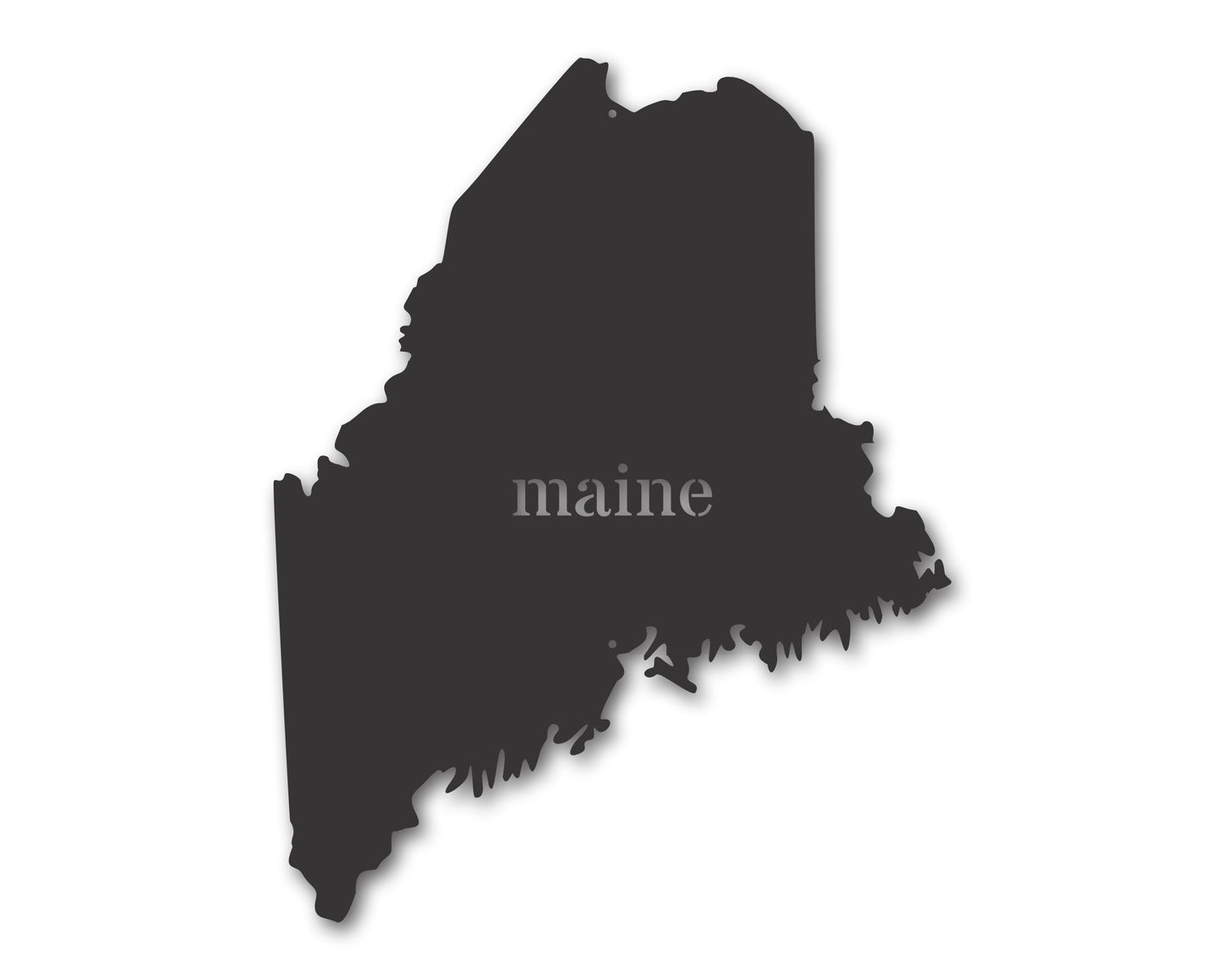 Metal Maine Wall Art - Custom Metal US State Sign - 20+ Color Options